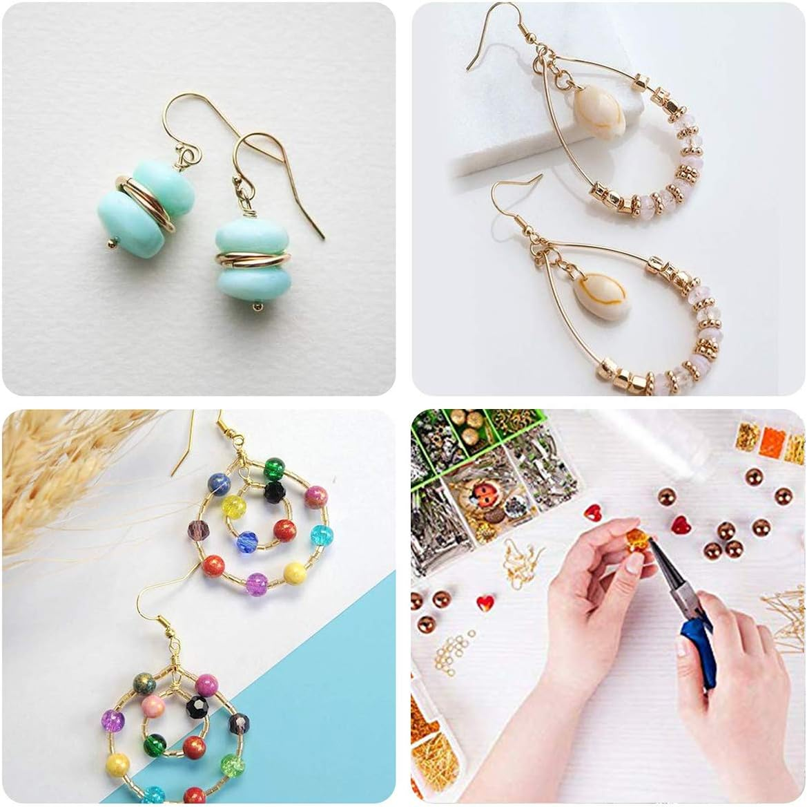 Alexcraft 14K Gold Plated Jump Rings 900PCS 4/6/8/10 Mm Gold Jump Rings Strong Open Ring Bulk for Necklace Bracelet Earrings Jewelry Making image number 3