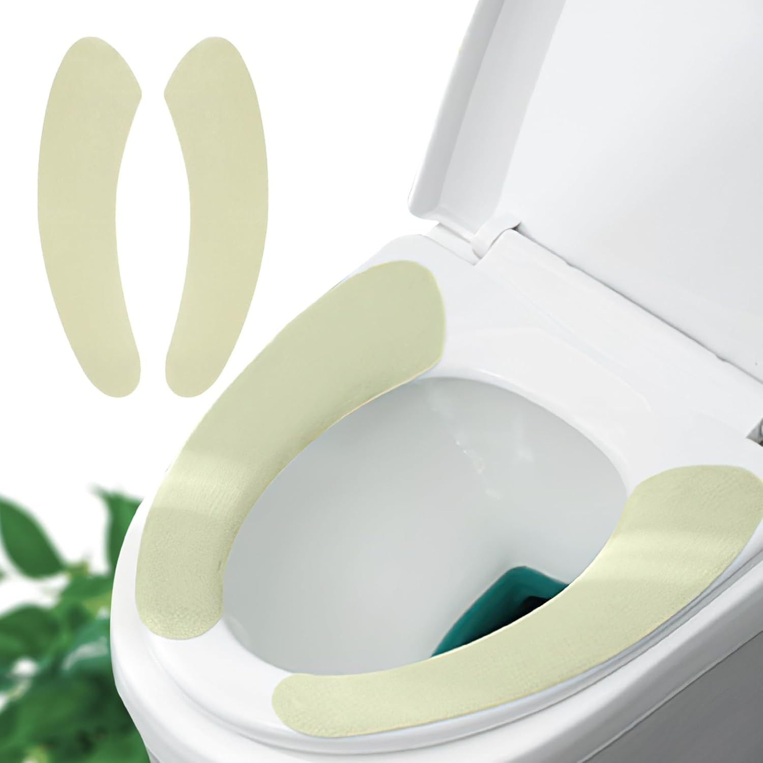 Iensen Thin and Warm Toilet Seat Cover Pad &ndash; Self-Adhesive, Adjustable and Cut-To-Fit, Comfortable and Easy to Clean, Perfect for Home Bathrooms (Pink)