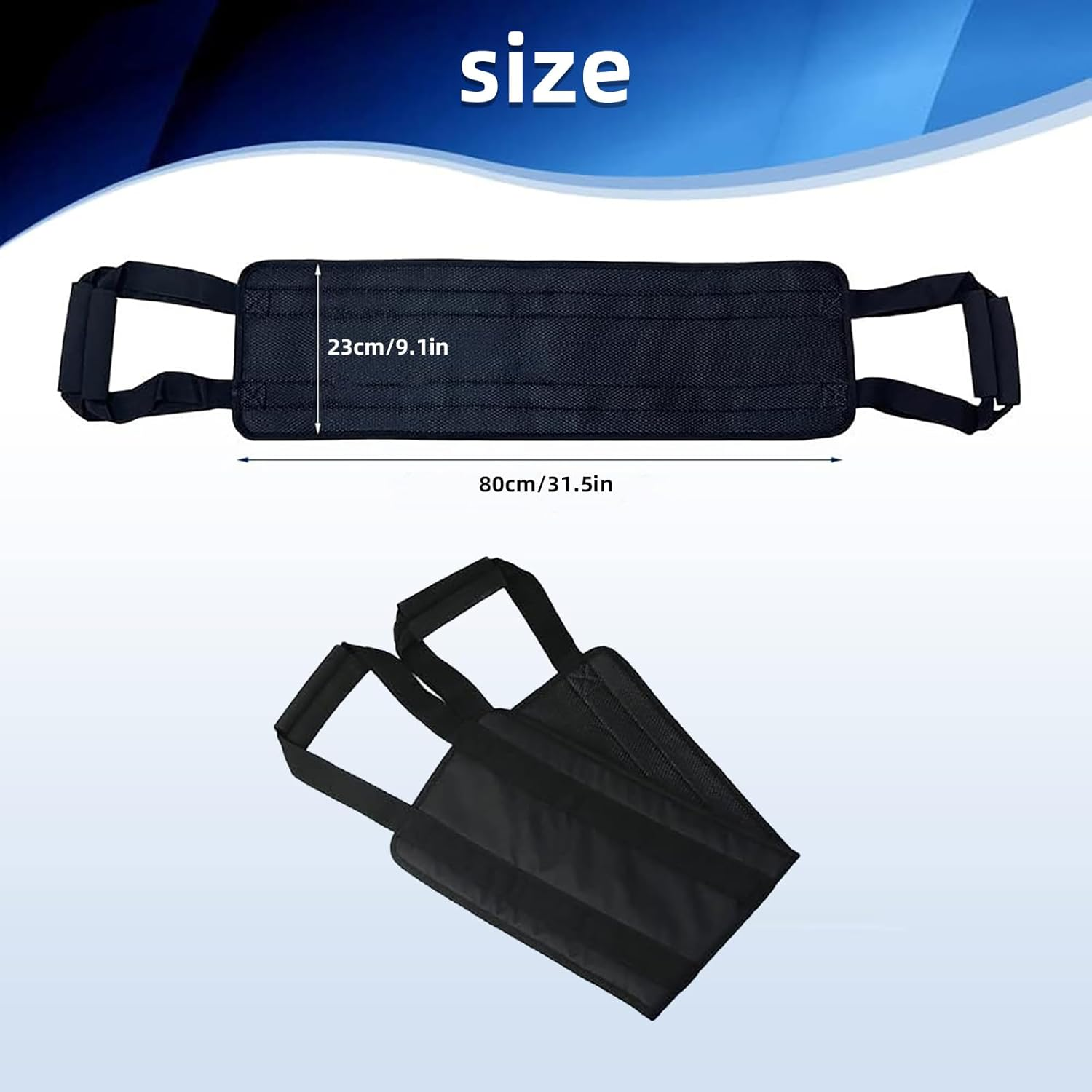 31.5 Inch Padded Transfer Belt for Elderly and Disabled, Non-Slip Bed Mobility Sling for Patient Lift with Handles, Heavy Duty, for Caregivers and Patient Care &ndash; Ruibex image number 1