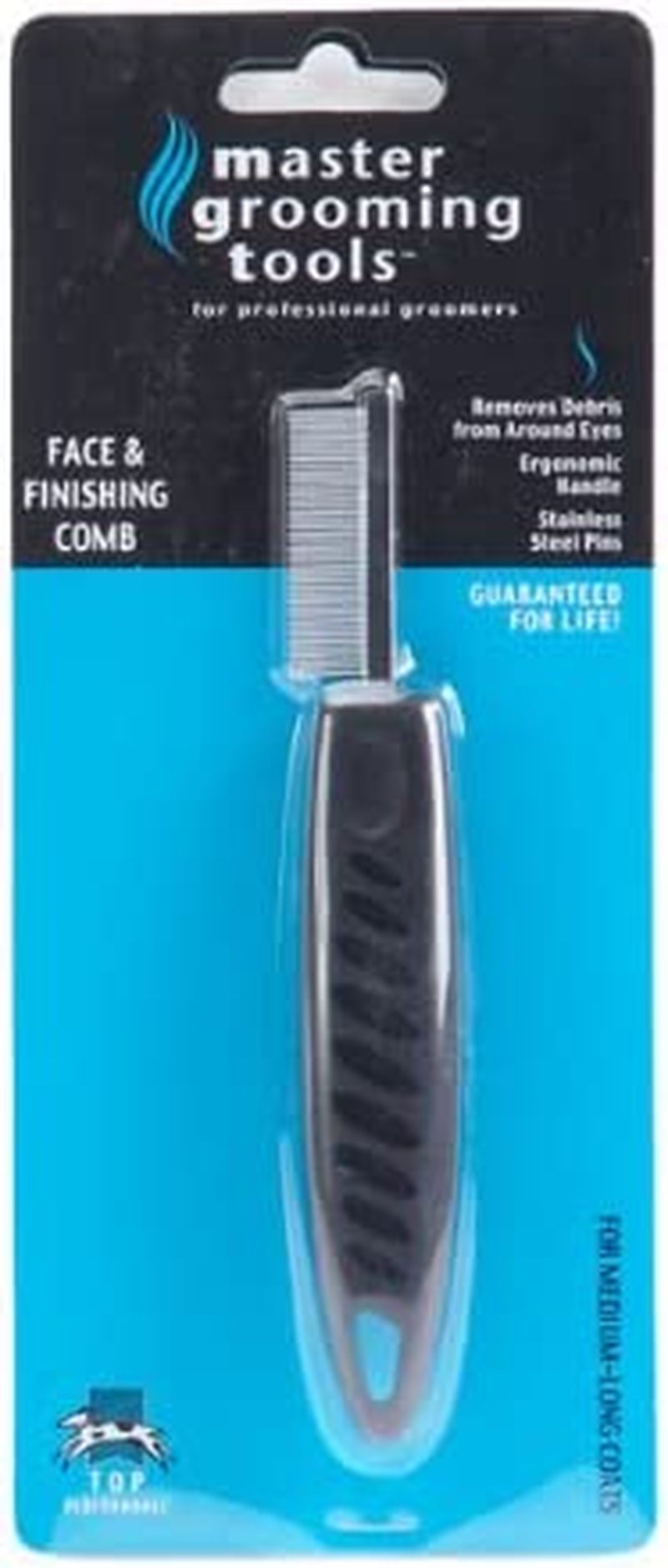 Master Grooming Tools Face & Finishing Combs &mdash; Ergonomic Combs for Grooming Dogs, 6&frac14;", Black image number 2