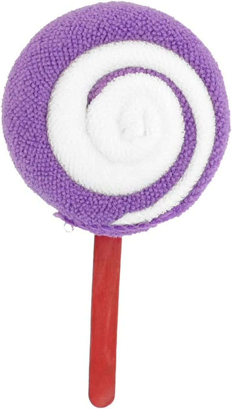 Ruilogod Mini Lollipop Shape Washcloth Wedding Decor Purple White