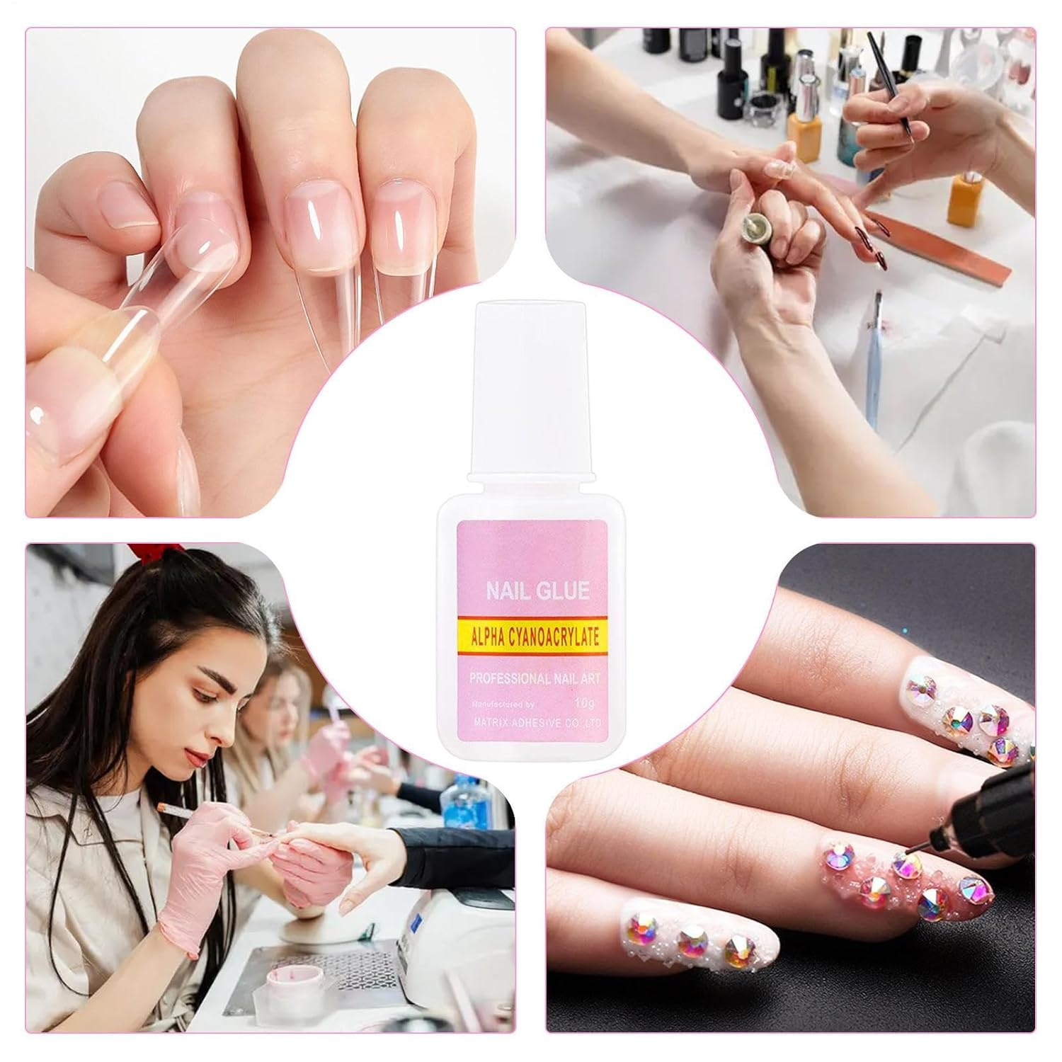 Tktouci Gel Glue for Nails,45G Strong Adhesive Long-Lasting Supplies - Rhinestone Nail Gel | for Manicure Salon Home Spa Grooming Wedding Bridal Party Summer Holiday Daily Crafts Sculpting Art image number 6