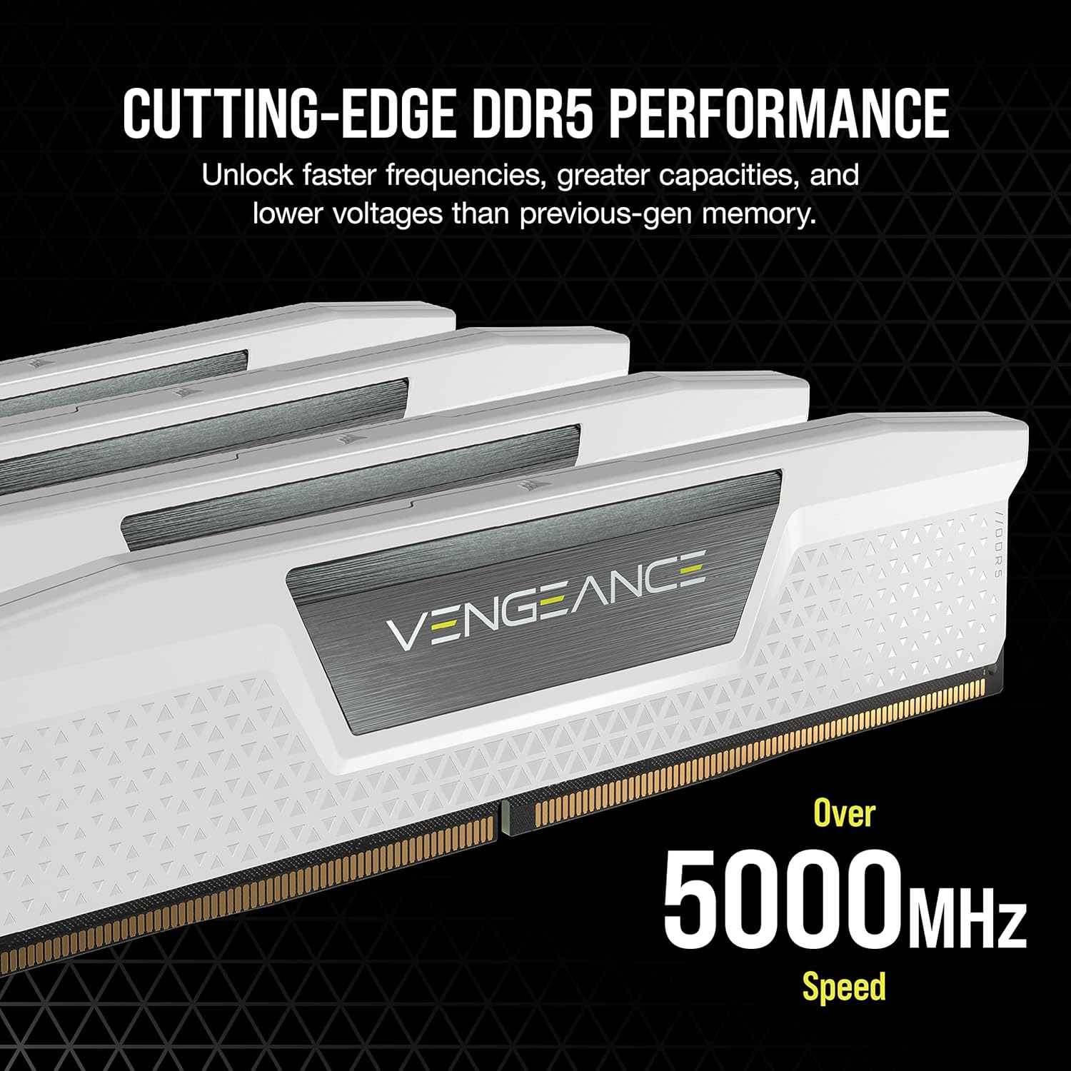 CORSAIR Vengeance DDR5 RAM 32GB (2X16Gb) 6000Mhz CL36 Intel XMP Icue Compatible Computer Memory - White (CMK32GX5M2E6000C36W) image number 5