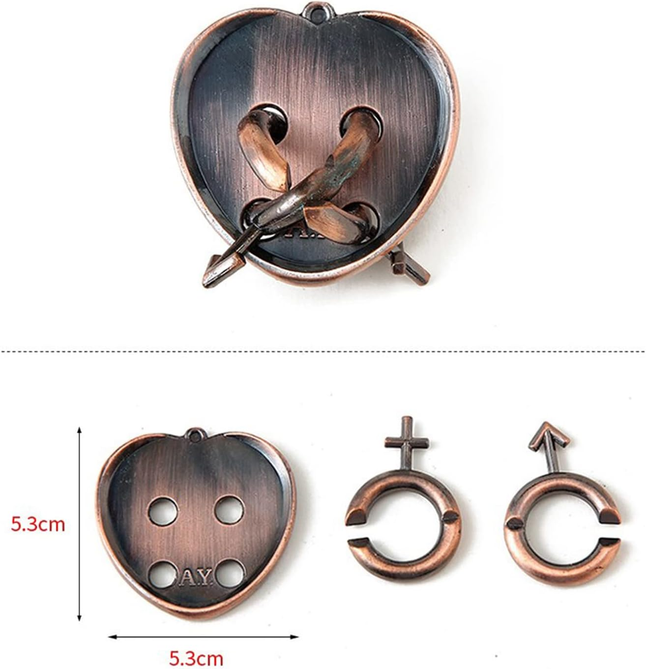 Roseflower 15 Pcs IQ Test Puzzle Brain Teaser Metal Wire Puzzles Mind Game Educational Toys Disentanglement Unlock Interlock Game Magics Trick Toy for Party Favor Kids Adults Challenge Interlock Game - 1 image number 2