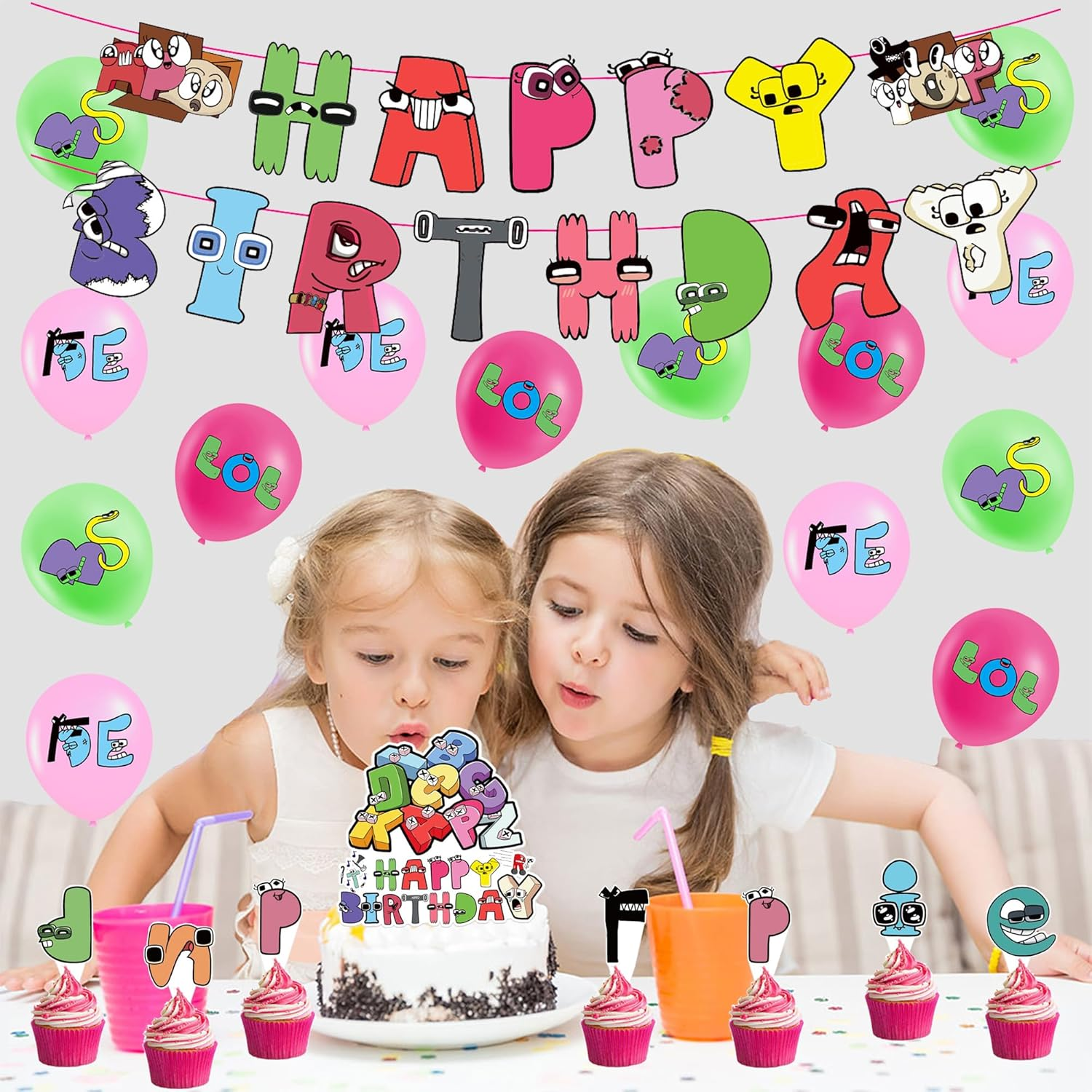 Alphabet Birthday Party Decoration Alphabet Lore Party Decoration Birthday Alphabet Birthday Balloons Alphabet Lore Balloons Birthday Alphabet Cake Topper Alphabet Lore Birthday Garland image number 3