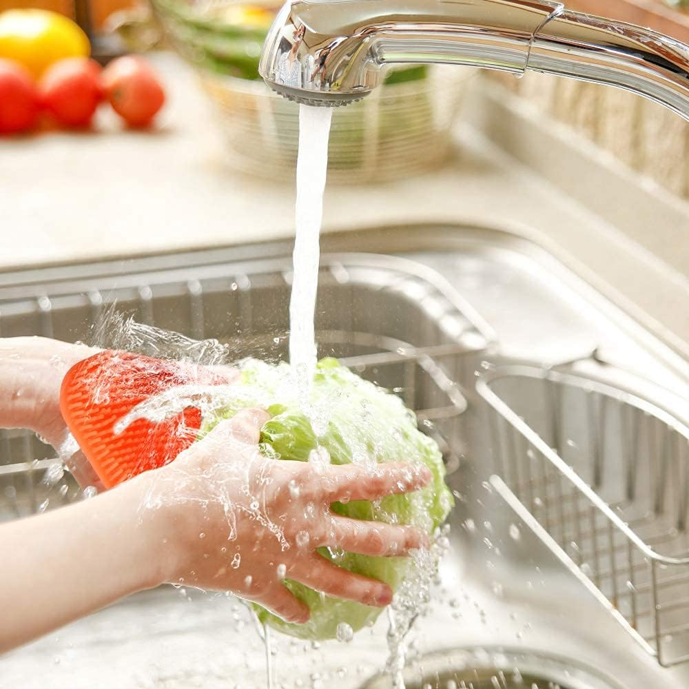 Ostwony 3PCS Silicone Dish Sponges, Super Durable Food-Grade Silicone Sponges Kitchen Sponge, Multi-Purpose and Efficient Sponge Kitchen Gadgets, Especial Delicate Kitchen Sponge Brush image number 1