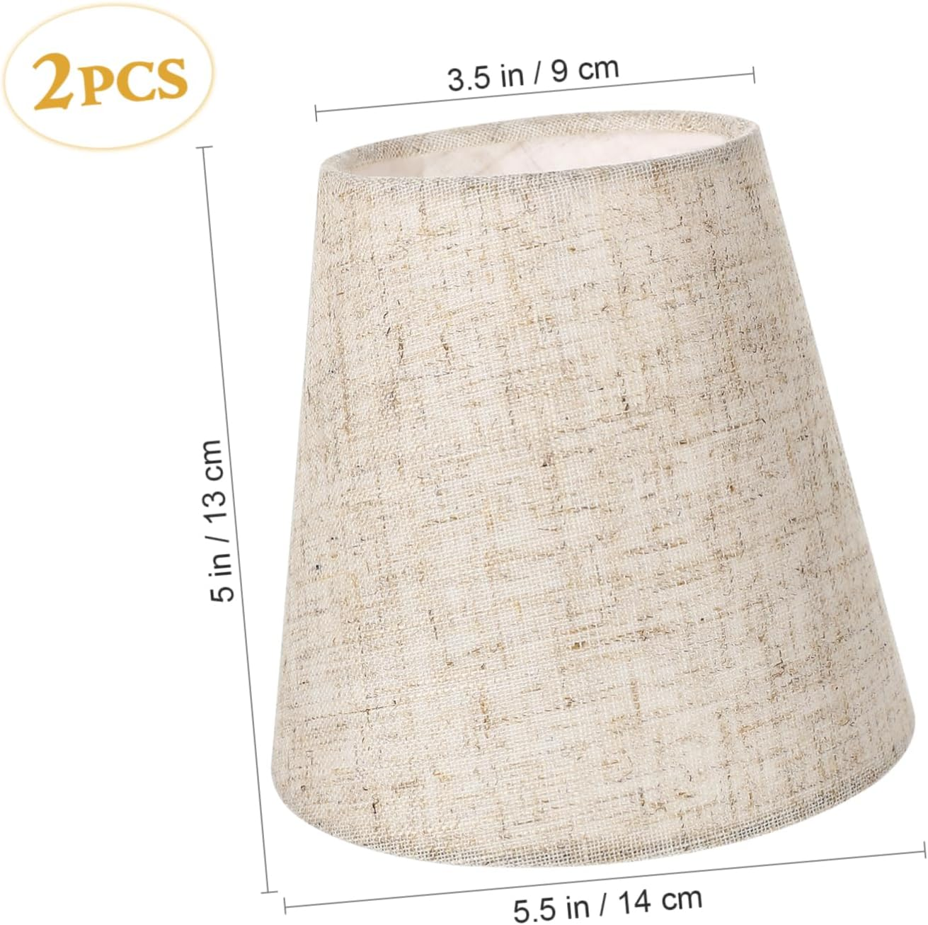 Gadpiparty 2Pcs Cloth Lamp Shades Modern Lampshade Linen Burlap Lamp Shades Fabric Lampshade for Table Lamps Linen Bedroom Bedside, Small Shade, 5.5X5.5X5.1Inch image number 5