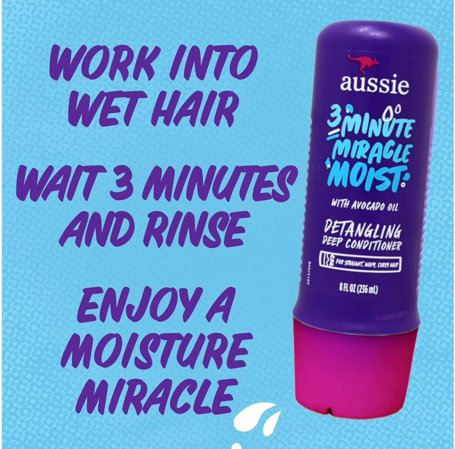 Aussie 3 Minute Miracle Moist Deep Conditioner, 8 Oz image number 5