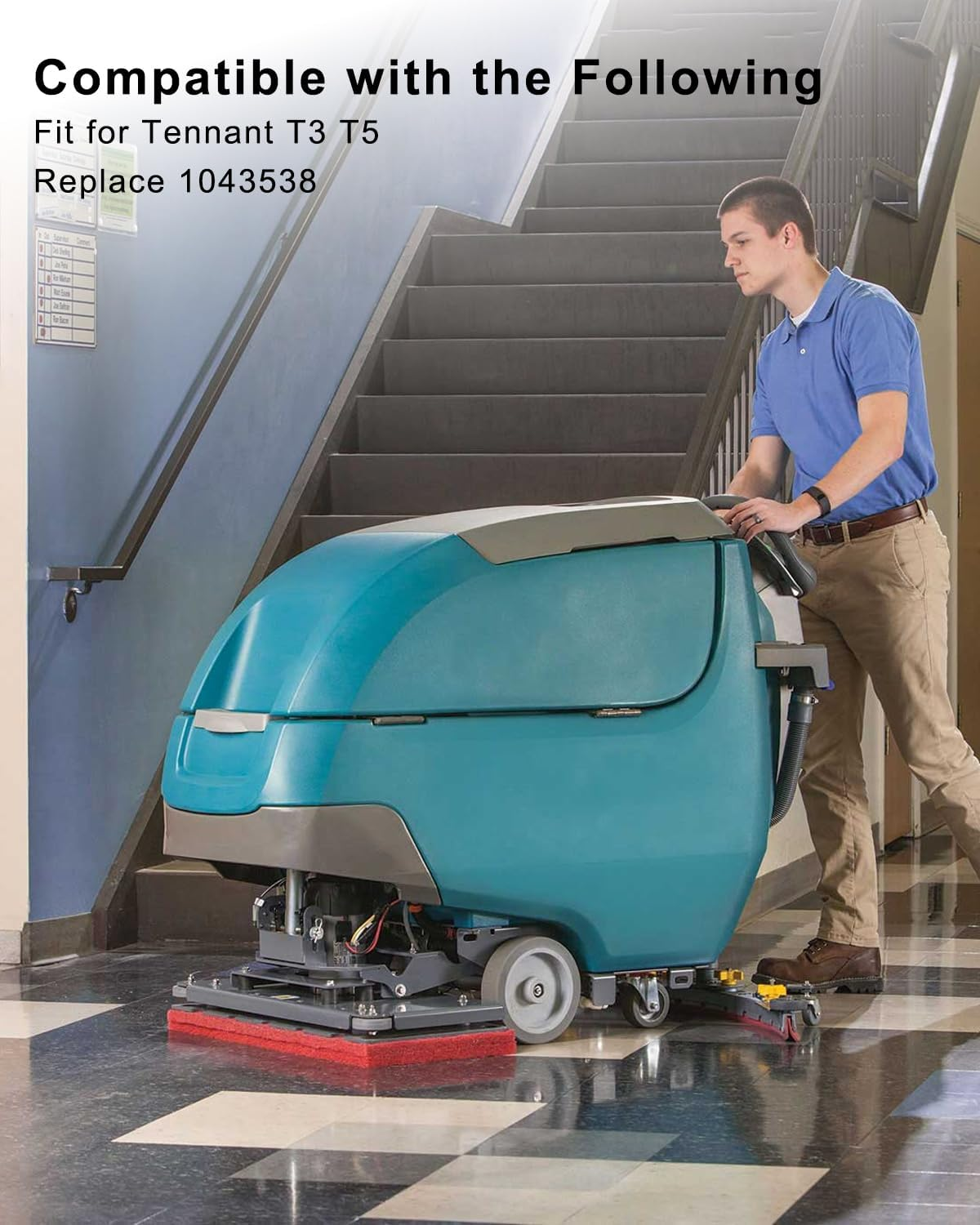 Highly Flexible Drain Hose Fit for Tennant T3 T5 Replace 1043538, Black image number 2