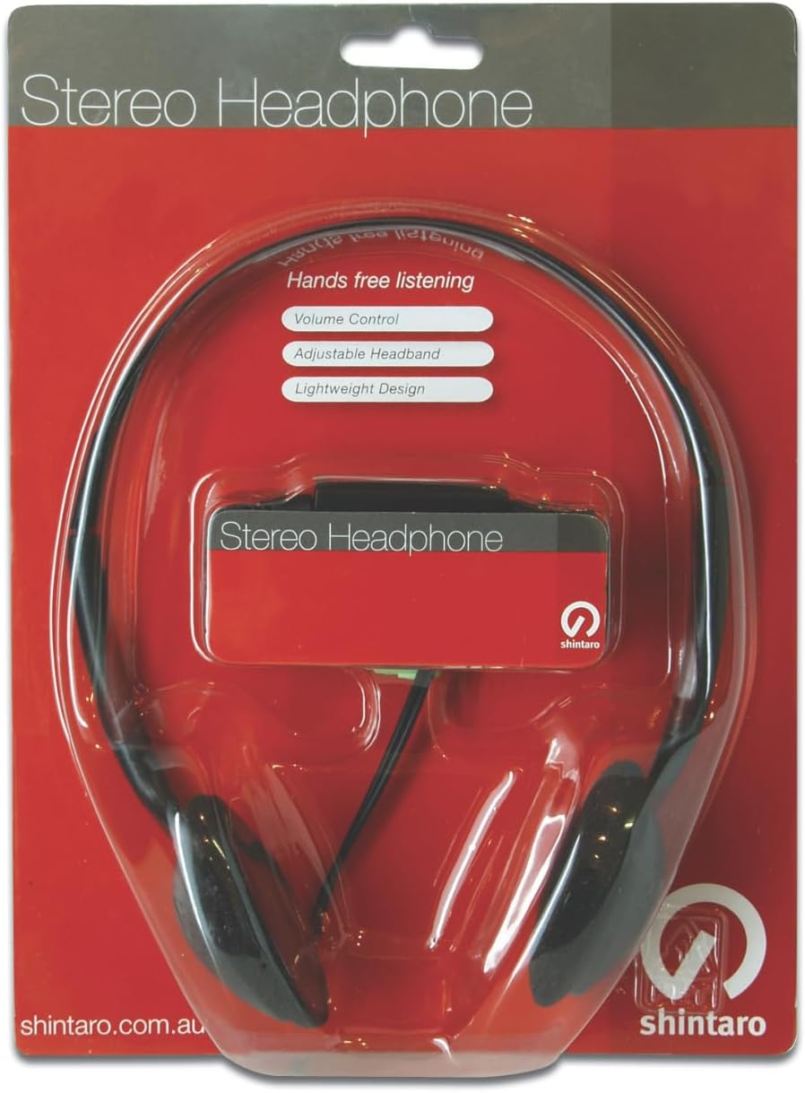 Shintaro Headphones with Volume Control, 3.5Mm Audio Jack - Lightweight, Adjustable Headband (SH-101)