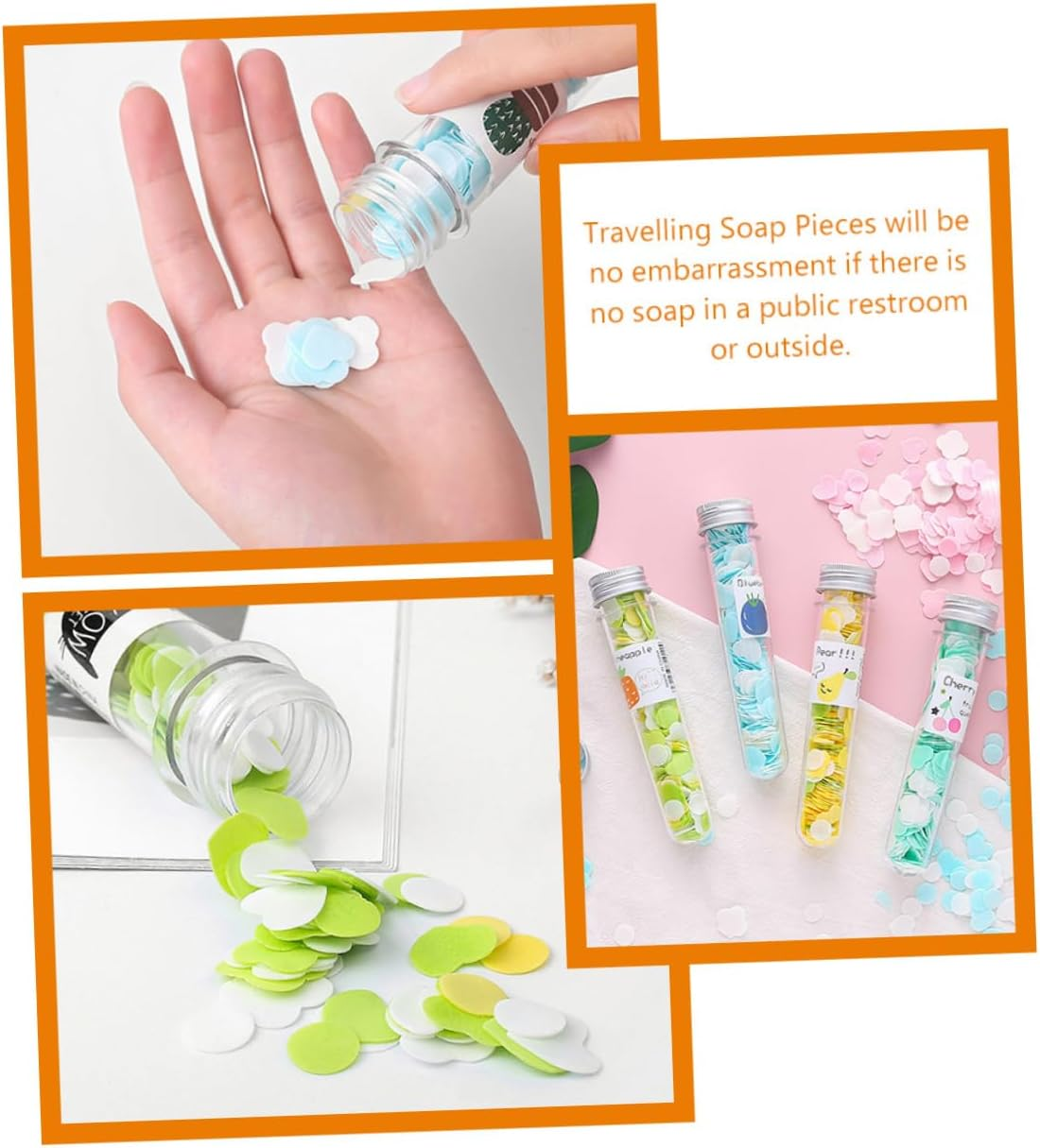 Toddmomy Travel Foaming Hand Wash Soap Sheets Portable Soap Pieces for Hiking Camping Traveling image number 6