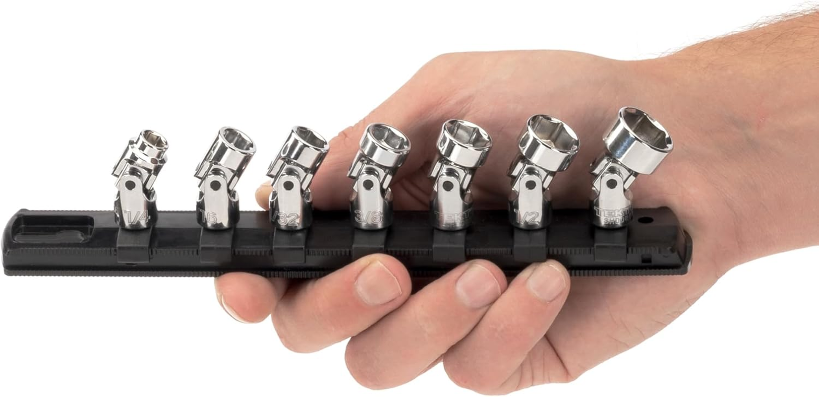 TEKTON 1/4 Inch Drive Universal Joint Socket Set, 7-Piece (1/4-9/16 In.) | SHD90109 image number 2