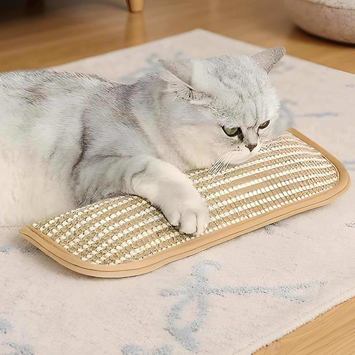 Catnip Toys,Cat Chew Toys - Sisal Scratching Pad for Teeth Care Kitten Training Play Interactive Bonding Household Small Medium Breed image number 2