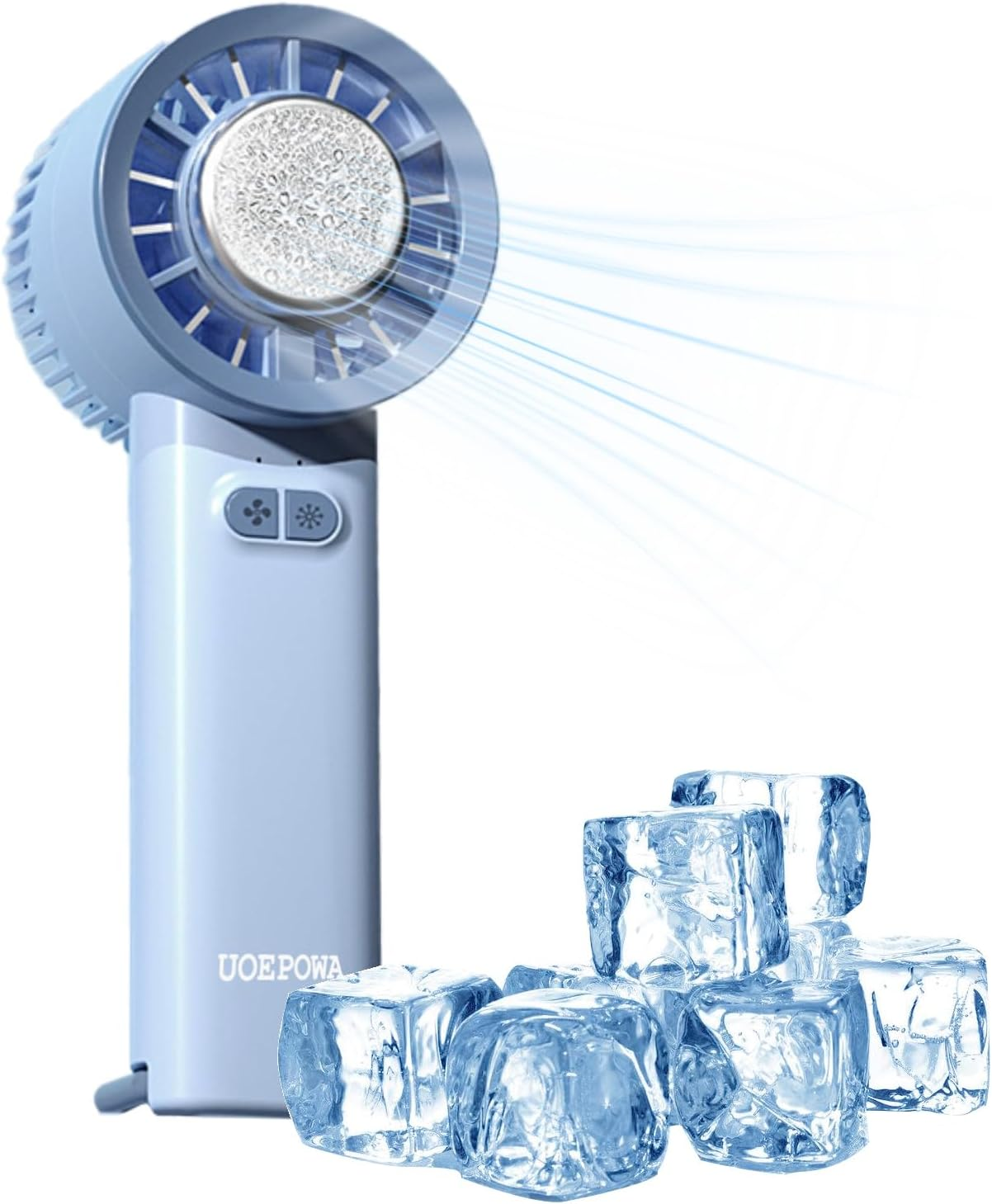 UOEPOWA Portable Waist Clip Fan, 6000Mah on Belt Fan Rechargeable, Blue Collar Breeze, 3 Speeds, 7-23H Working Time, Wearable Belt Neck Fan for Outdoor Workers/Farms/Travel(Orange) - 10000Mah image number 6