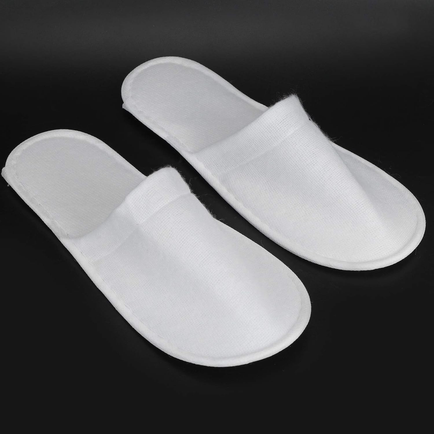 50Pair Disposable Indoor Unisex Hotel Slippers - Comfortable Individually Wrapped Cotton Velvet Closed Toe for Party, Guest, Commercial Use, Home Spa (3MM Plush)