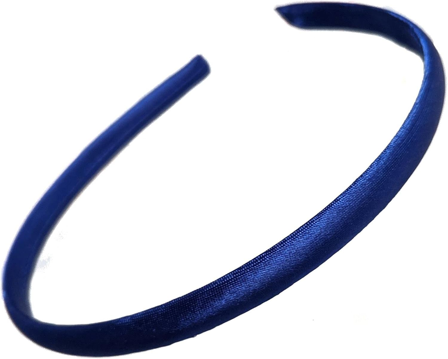 Girls 1Cm Satin Plastic Alice Band Hair Band School Headband No Teeth for Women Girls by Glitz4Girlz (Royal Blue)