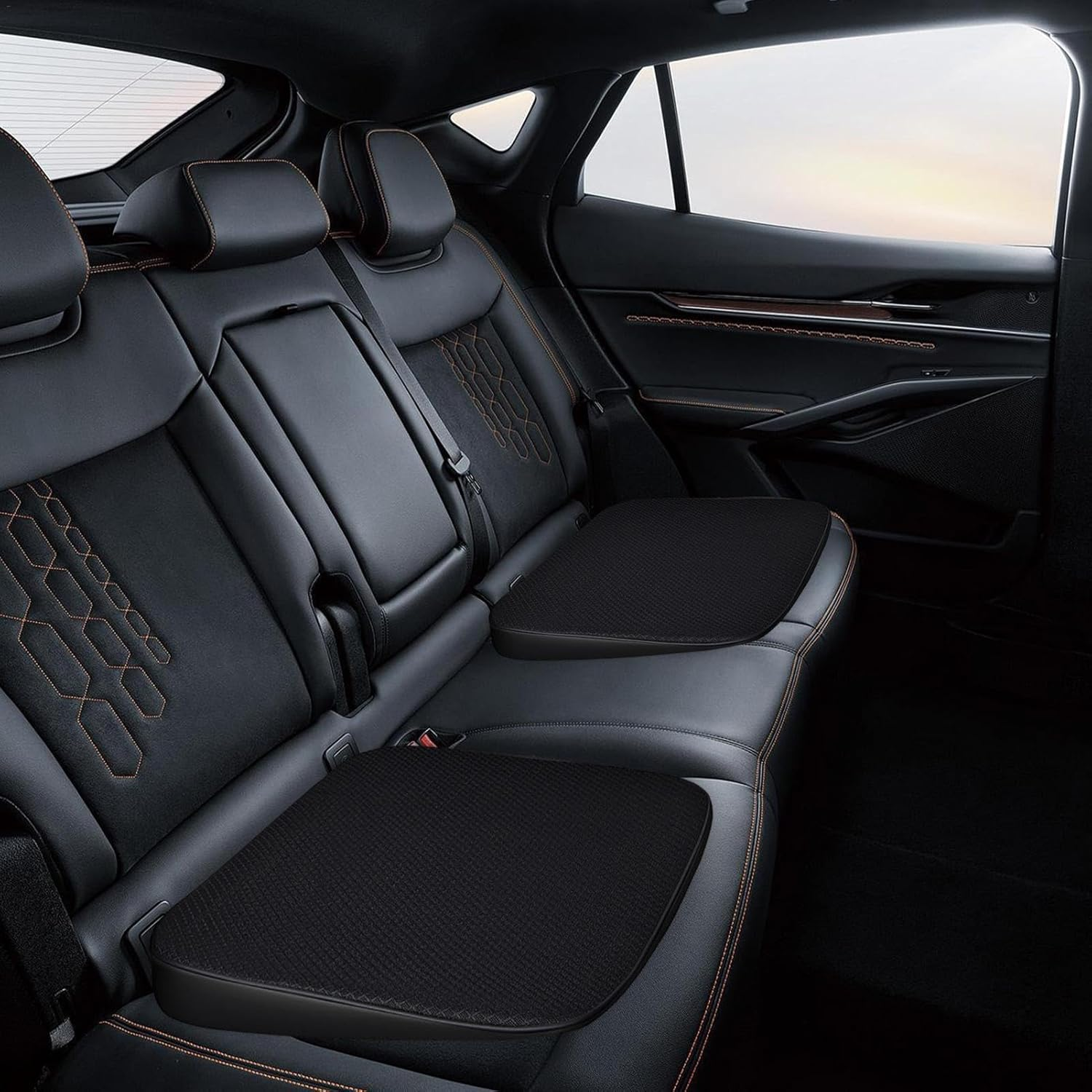 Car Seat Booster Seat for Adults, Wedge Seat Cushion for Car, Elevation Wedge Booster Seat Cushion Mat, Improved Driving Vision, Breathable Car Accessories for Small People, Drivers - A image number 2