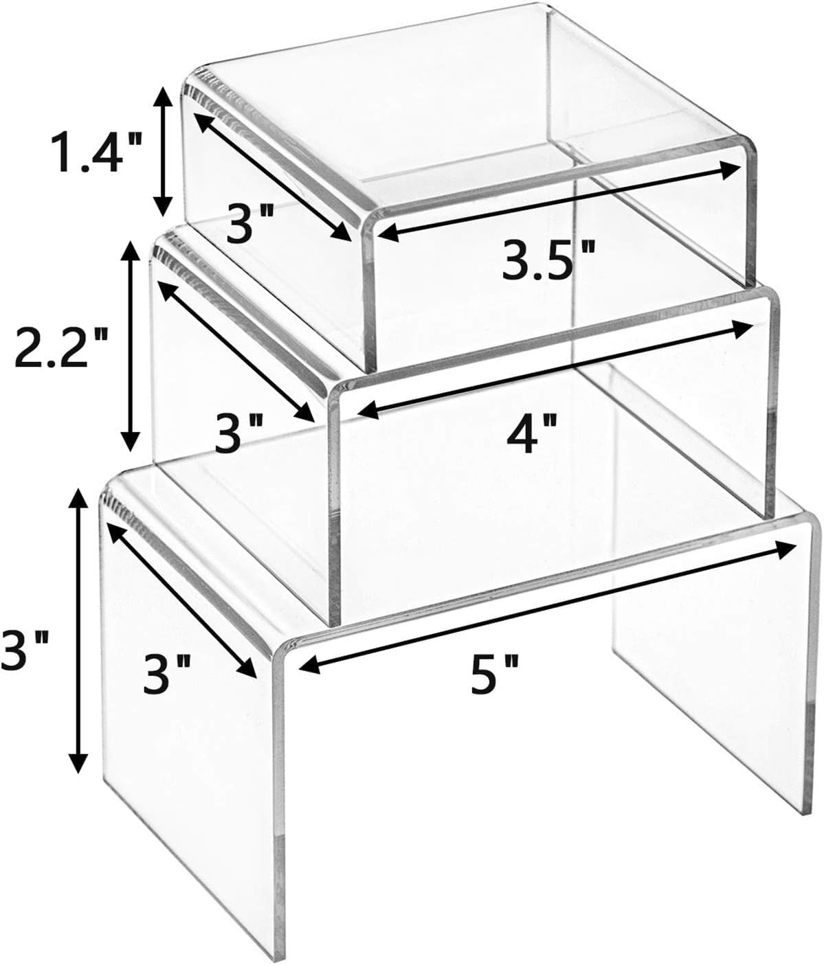 Clear Acrylic Display Risers Acrylic U-Shaped Display Stand,6Pcs U-Shaped Acrylic Risers Acrylic Display Stand Clear Risers,Acrylic Display Risers Acrylic U-Shaped Display Stand Riser Display Stand image number 4