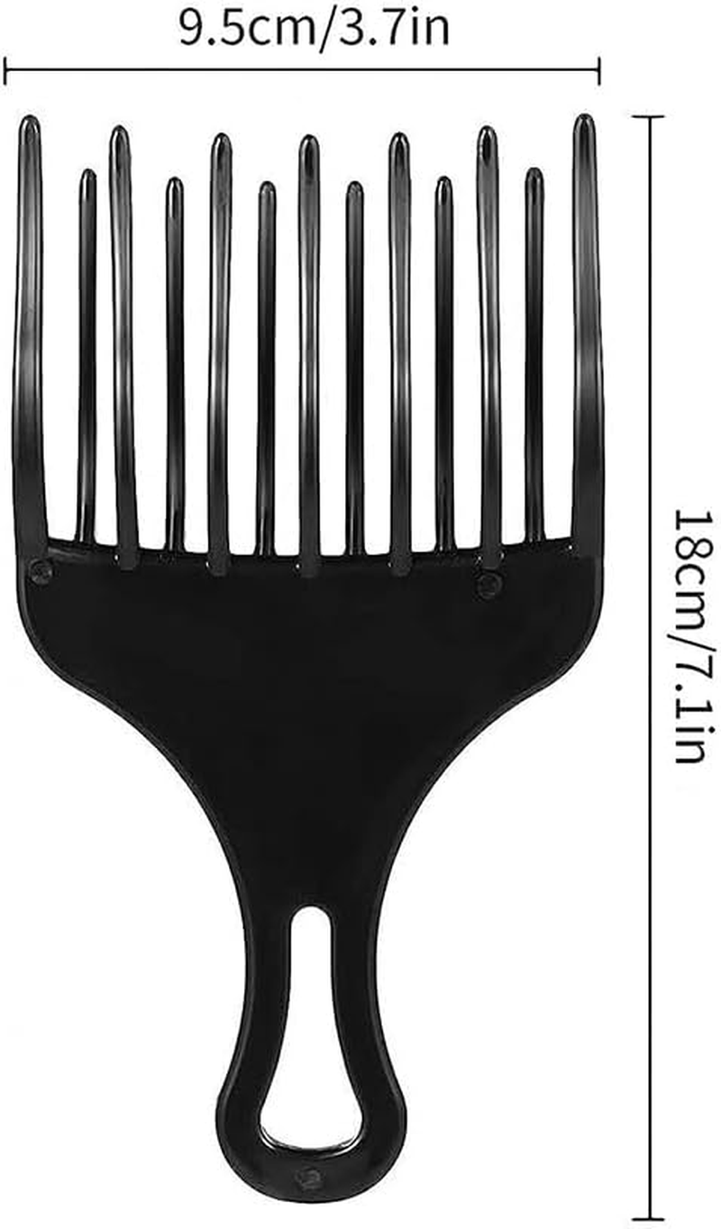 CENPEK 10 Pcs Afro Comb for Curly Hair - Plastic Wide Hair Pick Comb Set for Styling, Detangling, and Hair Care, Double Fist Pick Comb for Afro, Curly, and Wavy Hair image number 4