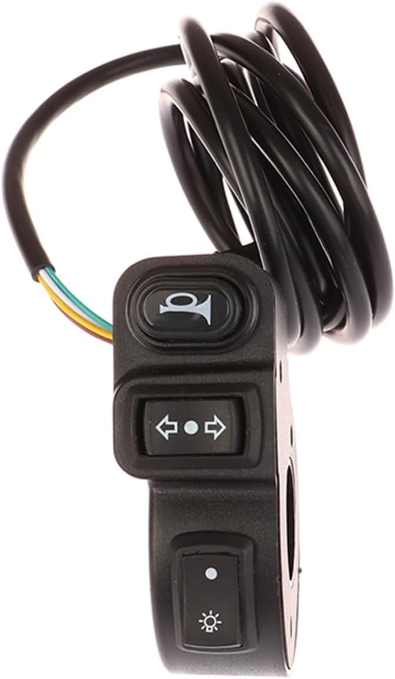 Motorcycle Handlebar Switch for 22Mm Dia Handlebars Motorbike 3 In1 Motorcycle Switch Electric Bike Scooter Turn Signal Handlebar Controller Switch image number 3