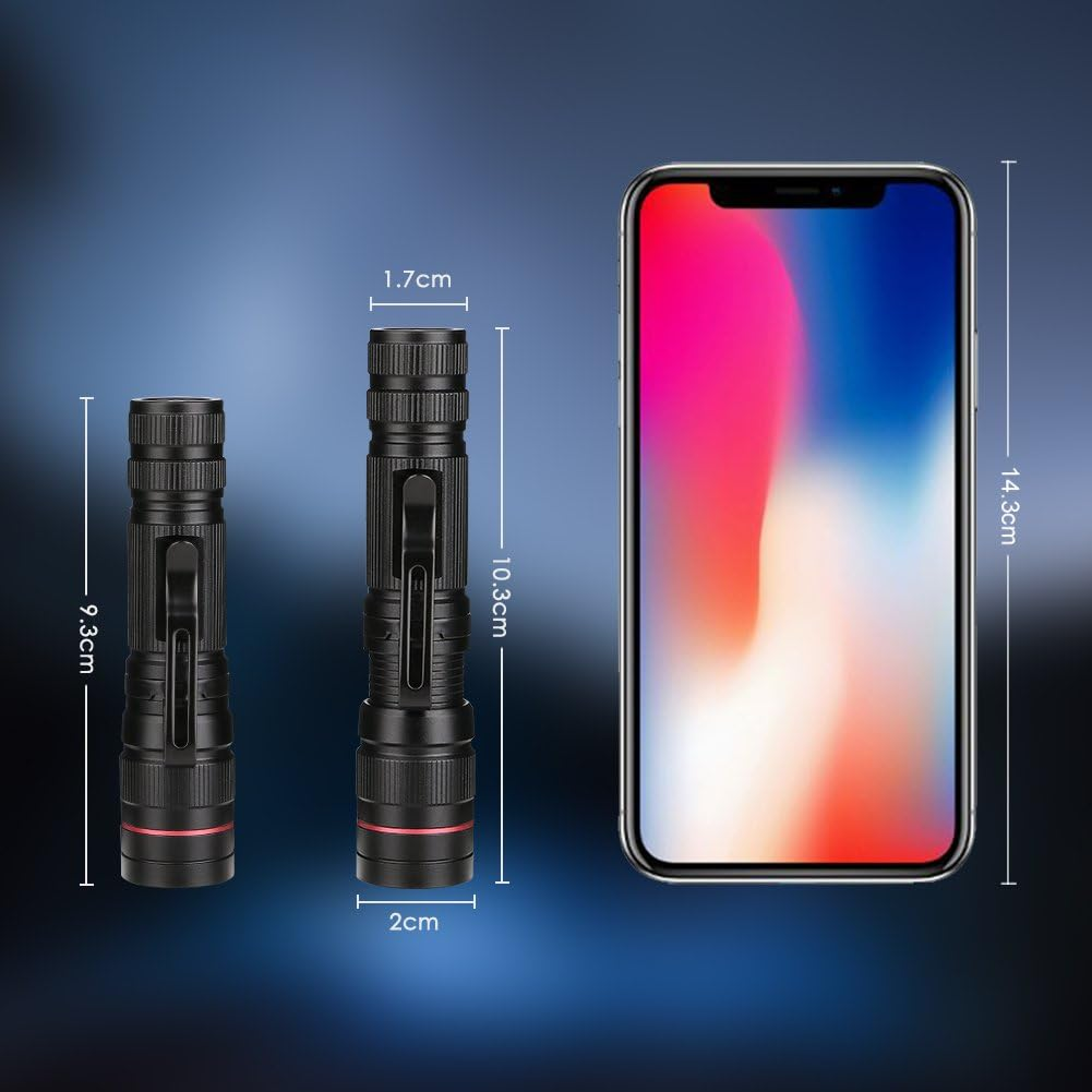 Vagocom LED Blacklight Ultraviolet Flashlight, 3 Modes Zoomable Black Light 395Nm UV Flash Light Detector for Dog Cat Pet Urine,Dry Stains,Work with Pet Odor Eliminator(1 Pack,Black,Battery Included) image number 6