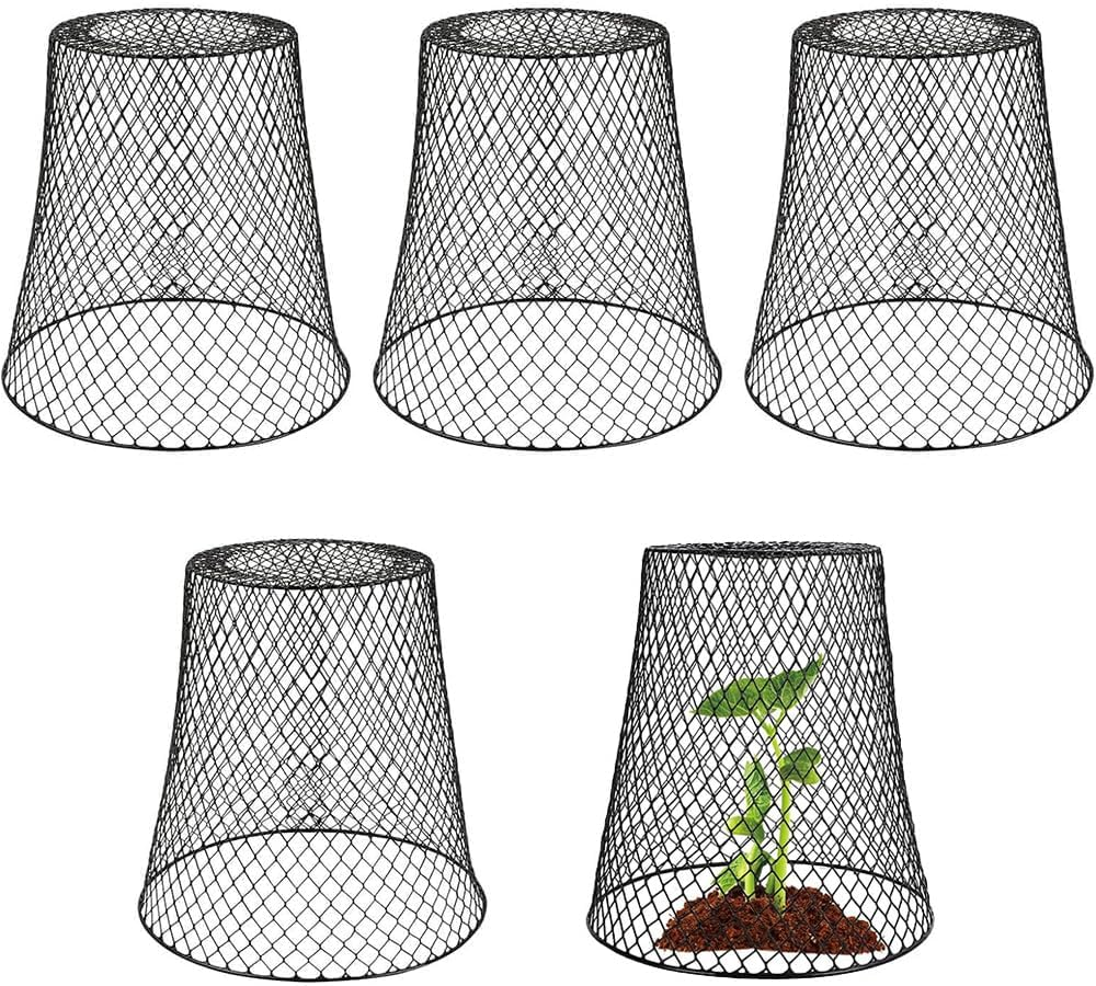 5 Pcs Chicken Wire Plant Covers Protectors from Animals, Metal Mesh Plant Cage, Large Garden Cloches Plants for Plants Cages Cover Plant Protectors from Animals in Outdoor Vegetable Garden image number 5