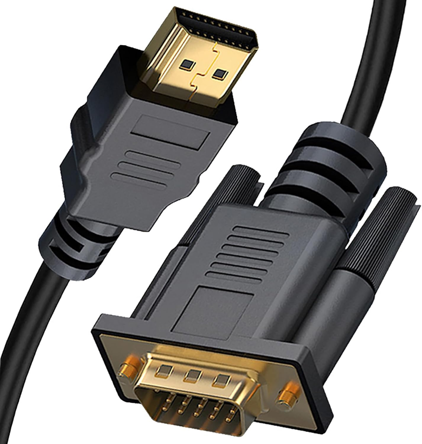Tunghey HDMI to VGA Cable, Uni-Directional HDMI (Source) to VGA (Display) Cable (Male to Male) Compatible for Computer, Desktop, Laptop, PC, Monitor, Projector, HDTV, Rasp-Berry Pi, Ro-Ku, Xbox (10M) image number 2