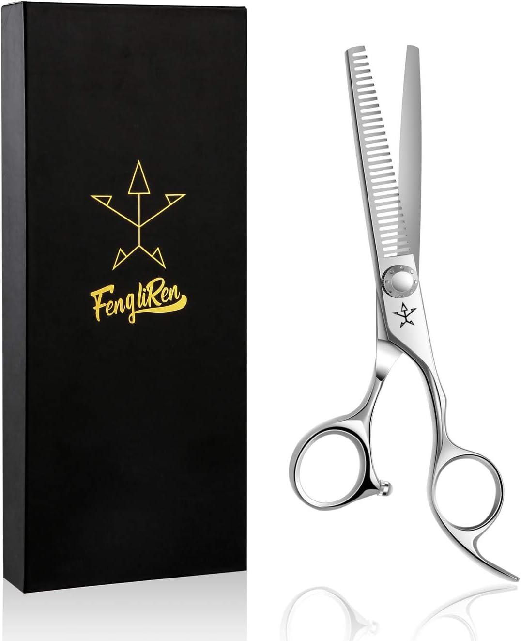 Fengliren High-End Professional Extremely Very Sharp Barber Hair Cutting Scissors Hairdresser Shears for Hair 6.5 Inch Haircut Scissor Made of Stainless Steel Alloy for Hairdressing Salon and Home Use