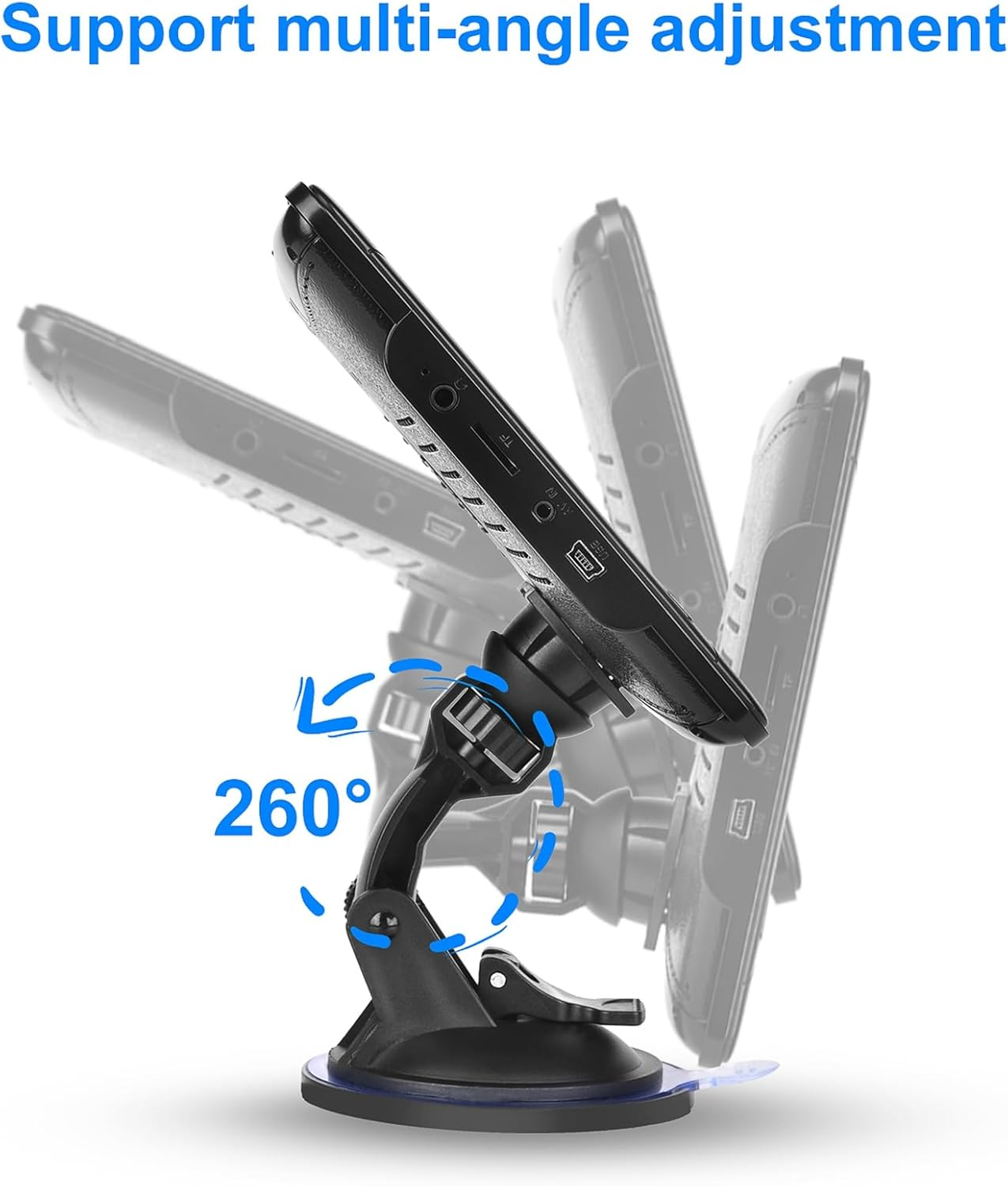 9In Car GPS Navigation Large POI Voice Guidance Touch Screen 800&times;480 Portable for Car Truck Drivers GPS Navigator Real Voice Direction Lane Guidance Multimedia Player image number 1