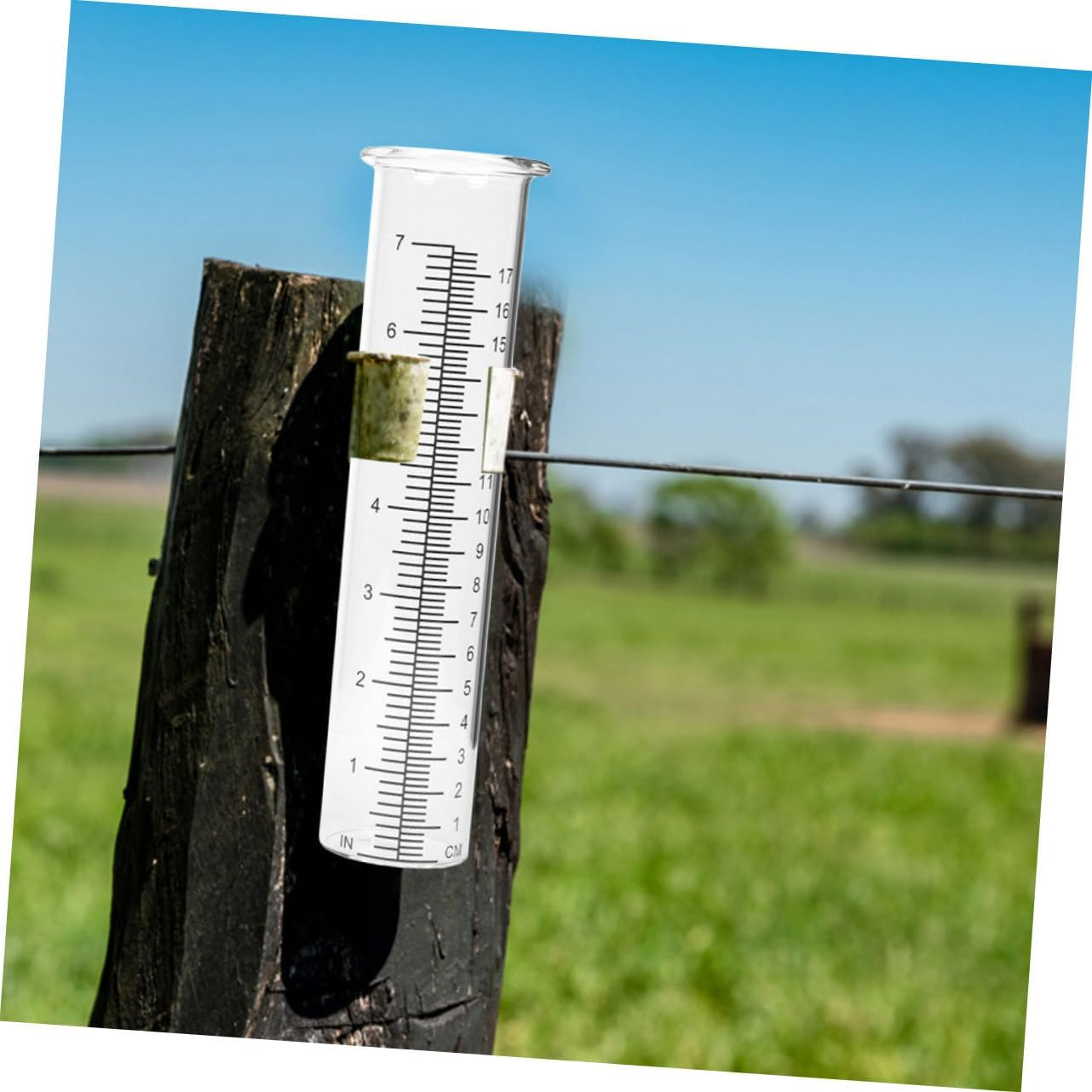 4Pcs Transparent Rain Gauge with Scale Design Rain Measuring Tubes for Garden Lawn Outdoor Water Measurement Tool image number 4