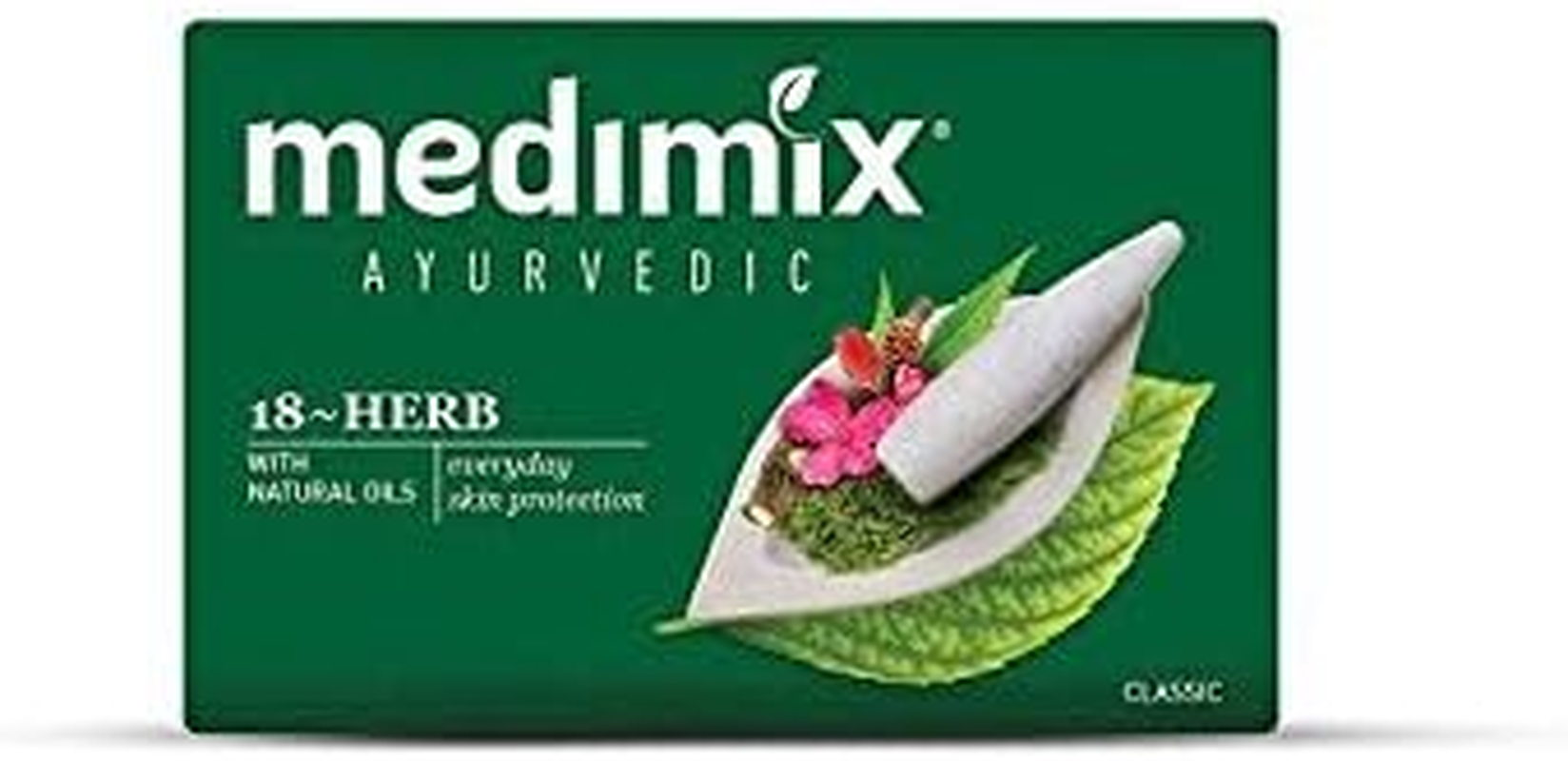 Medimix Hand Made Ayurvedic Soap with 18 Herbs, 125G, Pack of 6
