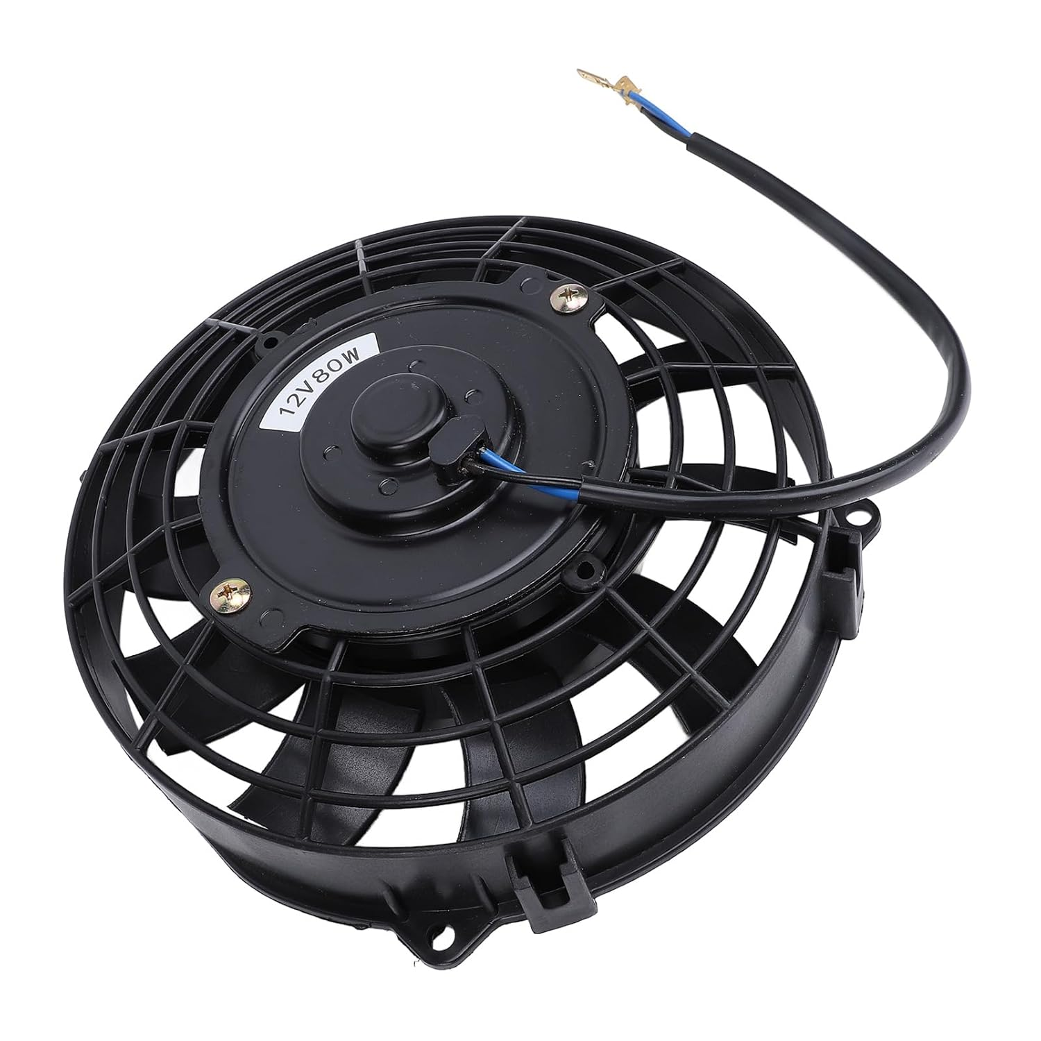 7 Inch Slim Electric Radiator Cooling Fan High Performance Universal Push Pull 12V 80W 10 Blades Engine Cooling Fan for Cars Trucks Suvs Metal ABS