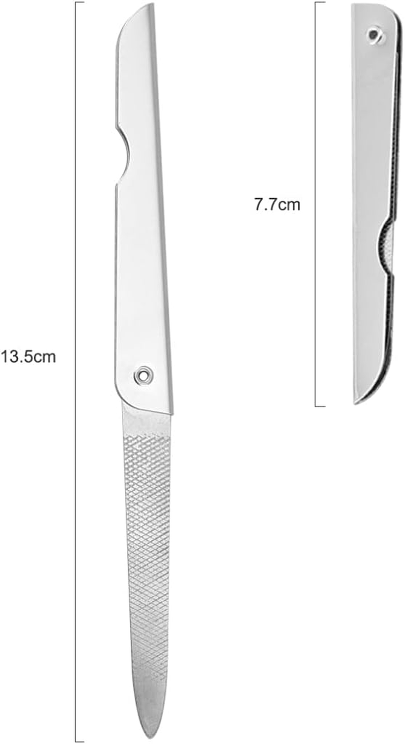 WOIWO 5PCS Stainless Steel Nail File Creative Knife Folding Nail File Manicure Care Tool
