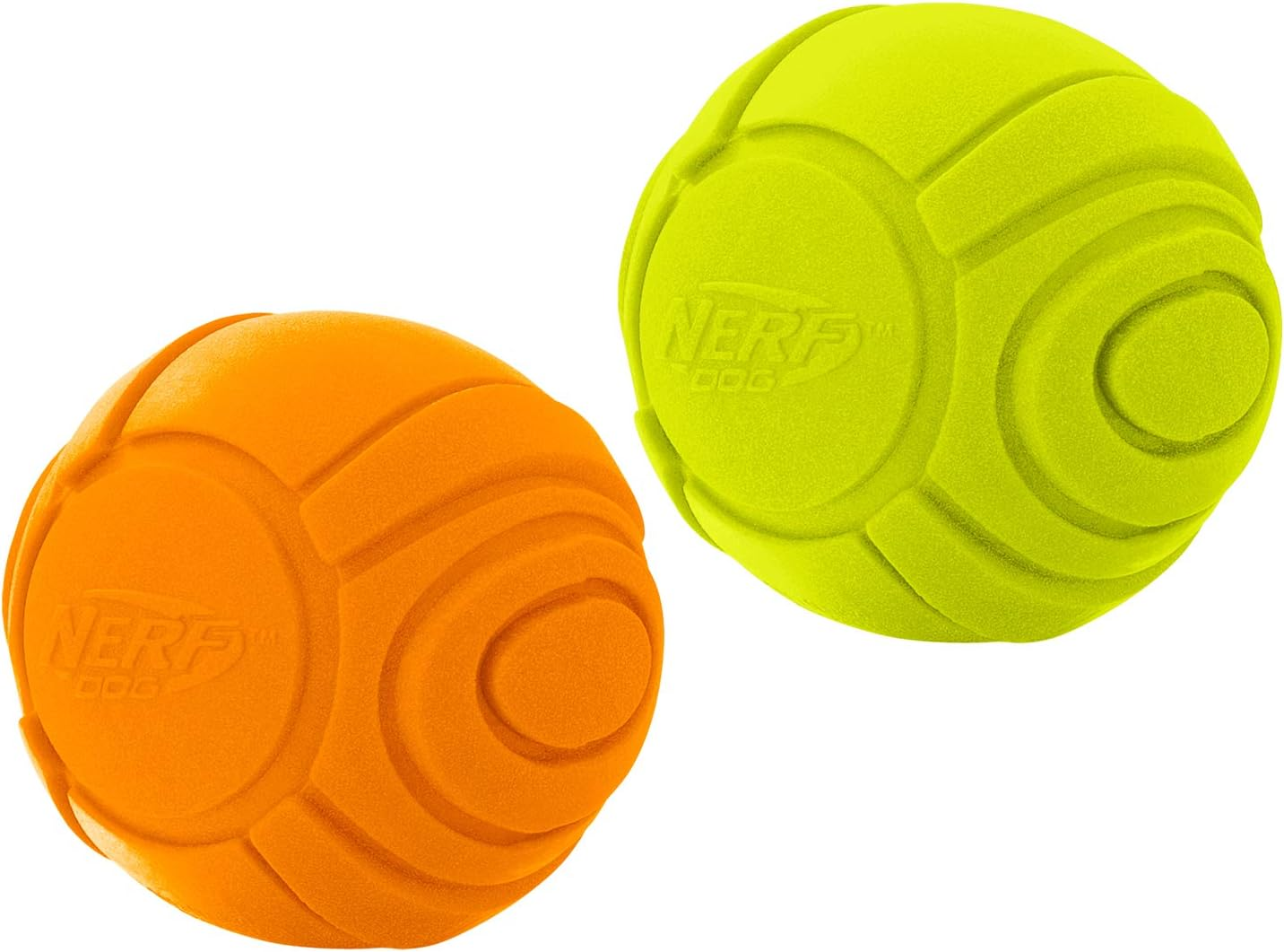 Nerf Dog 2.5In Solid Foam Sonic Ball 2 Pack - Green & Orange image number 4