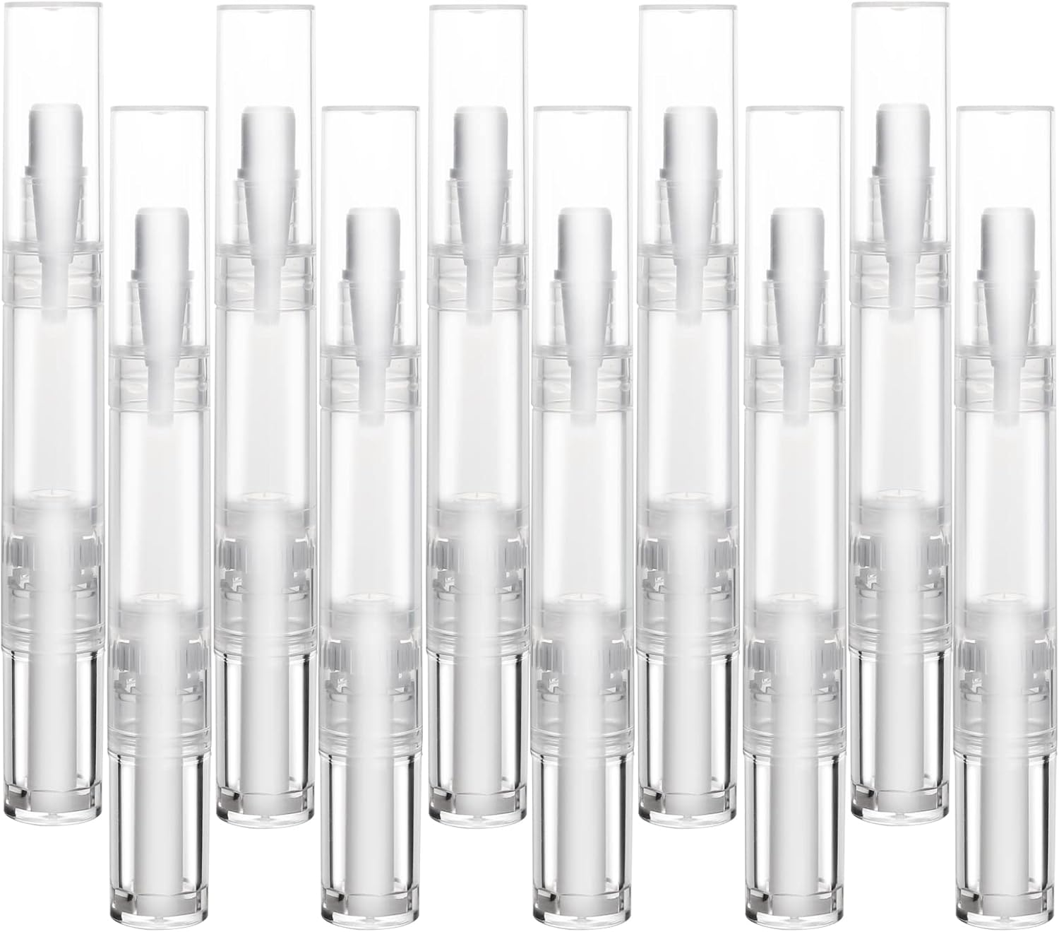 UPZIGS 10 Pcs 5Ml Empty Cuticle Oil Pen, Nail Oil Twist Pen with Brush, Eyelash Growth Liquid Tube, Cosmetic Lip Gloss Container image number 2