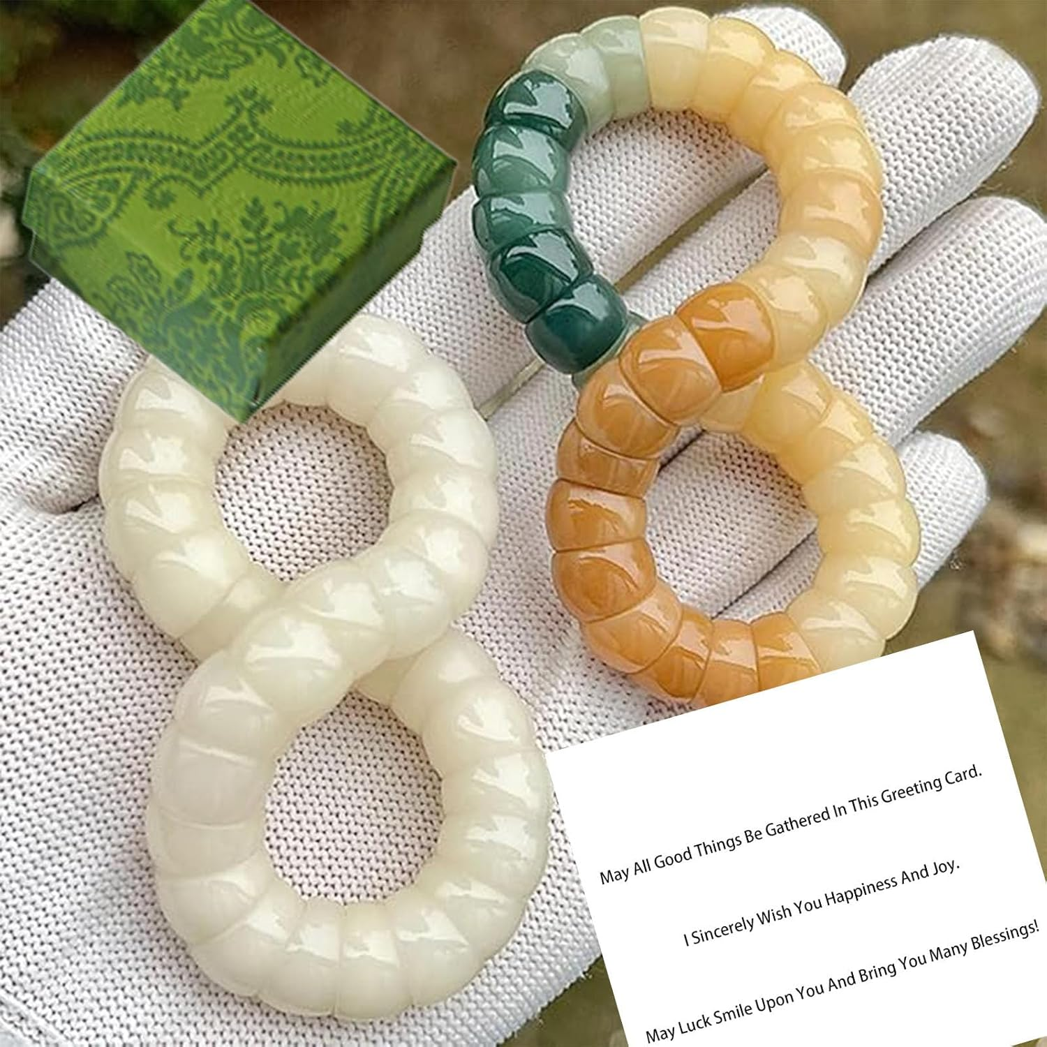 Natural Bodhi Beads Bracelet for Anxiety Relief, Bodhi Seeds Beaded Bracelets, Protection Healing Anti-Anxiety Stress Reduction Jewelry image number 1