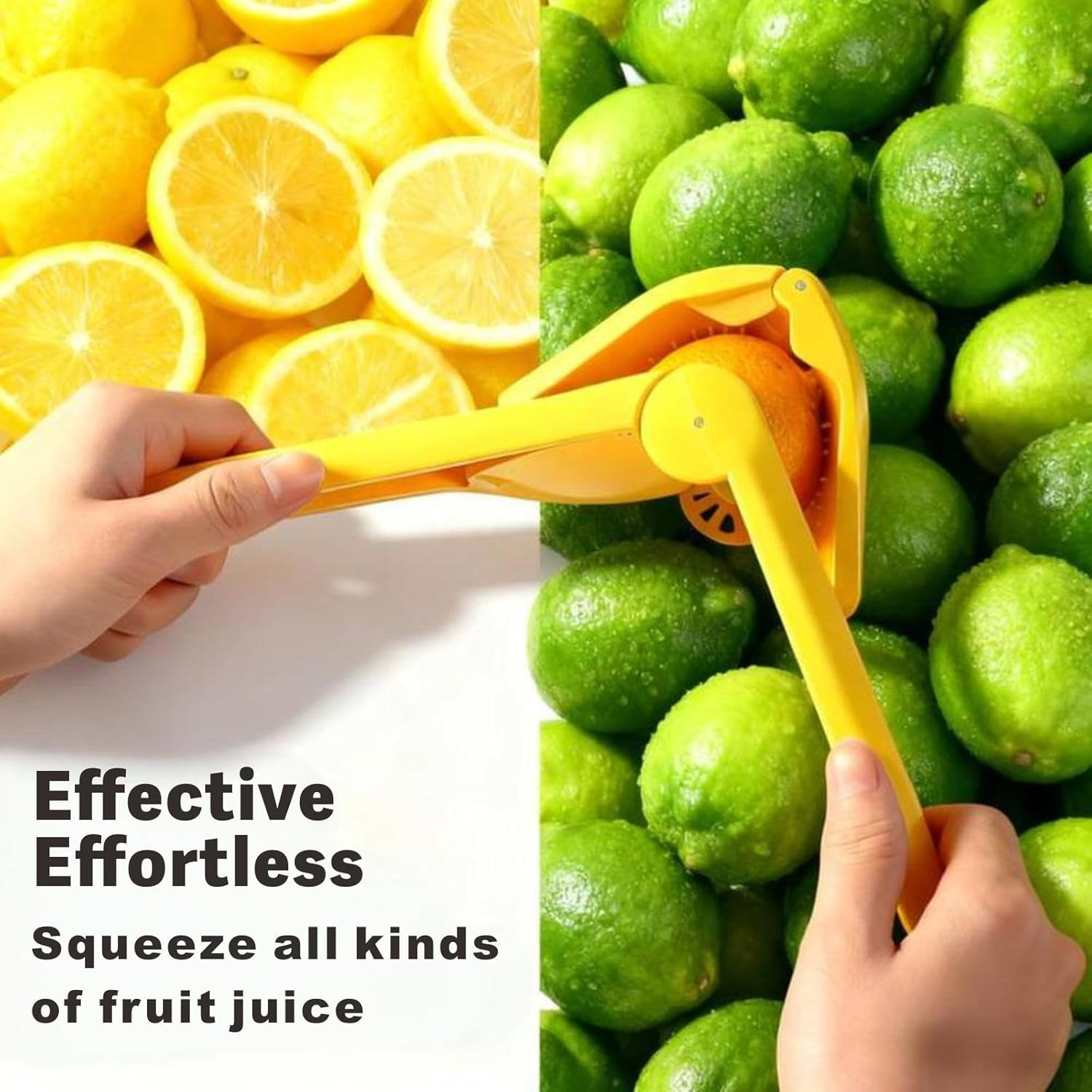 Lemon Squeezer, Effective at Squeezing Out Juice, Easy-To-Use, Very Sturdy, Lemon Juicer, Lime Squeezer, Citrus Juicers, Lemon Juicer Squeezer to Squeeze Lemons, Lime, Citrus, Orange(Yellow) - Green image number 5