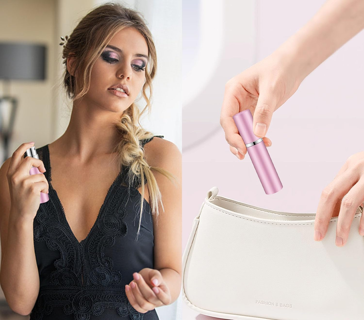 Awumbuk Pack of 5 Perfume Atomisers, Portable Perfume Atomiser for on the Go 5 Ml Perfume Bottle, Leak-Proof Mini Spray Bottle, Travel Fragrance Perfume Travel Bottle image number 1