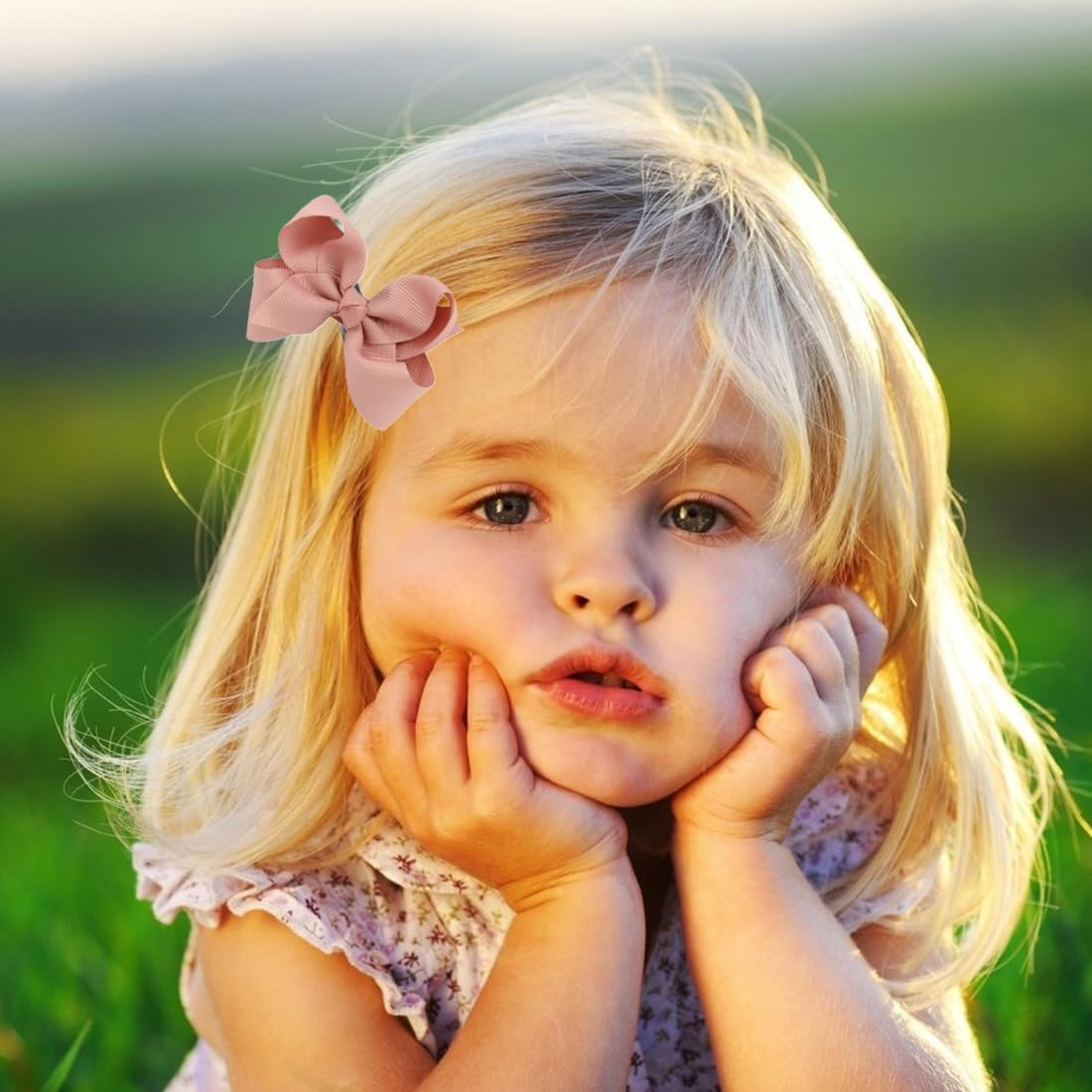 YOCDNOV Pack of 6 Bows Hair Clips - Ponytail Clips 3 Inches, Duckbill Hair Bow for Teenage Girls Hair Accessories (Coral Red + Pink + Nude Pink) image number 3