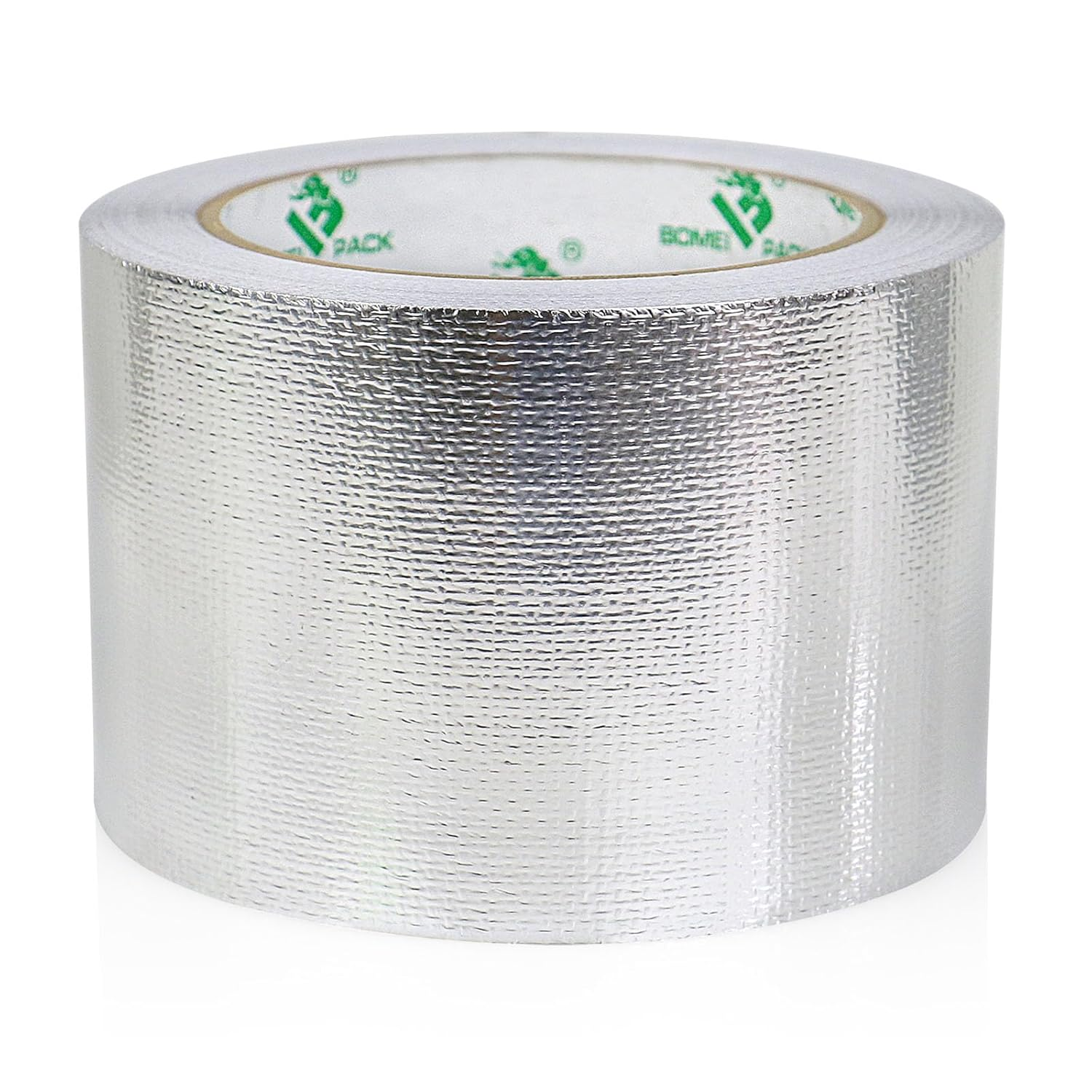 BOMEI PACK 1 Roll Aluminum Foil Heat Shield Tape,Heat Reflective Heat Shield Thermal Barrier Foil Tape,Fiber-Glass Aluminum Foil Tape 3 Inch X 66Feet image number 2