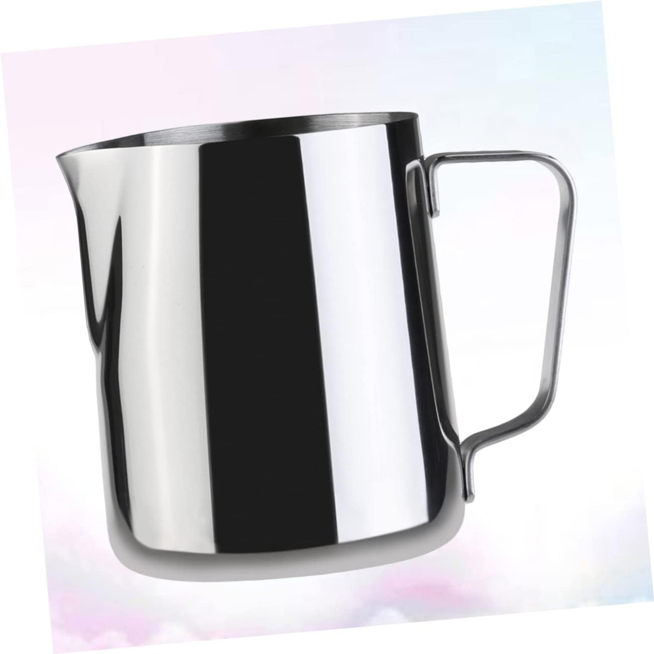 NOLITOY 2 Pcs Stainless Steel Latte Art Cup Milk Cup for Espresso Cappuccino Measyring Cups Easy Clean Dishwasher Safe 200Ml Silver image number 4