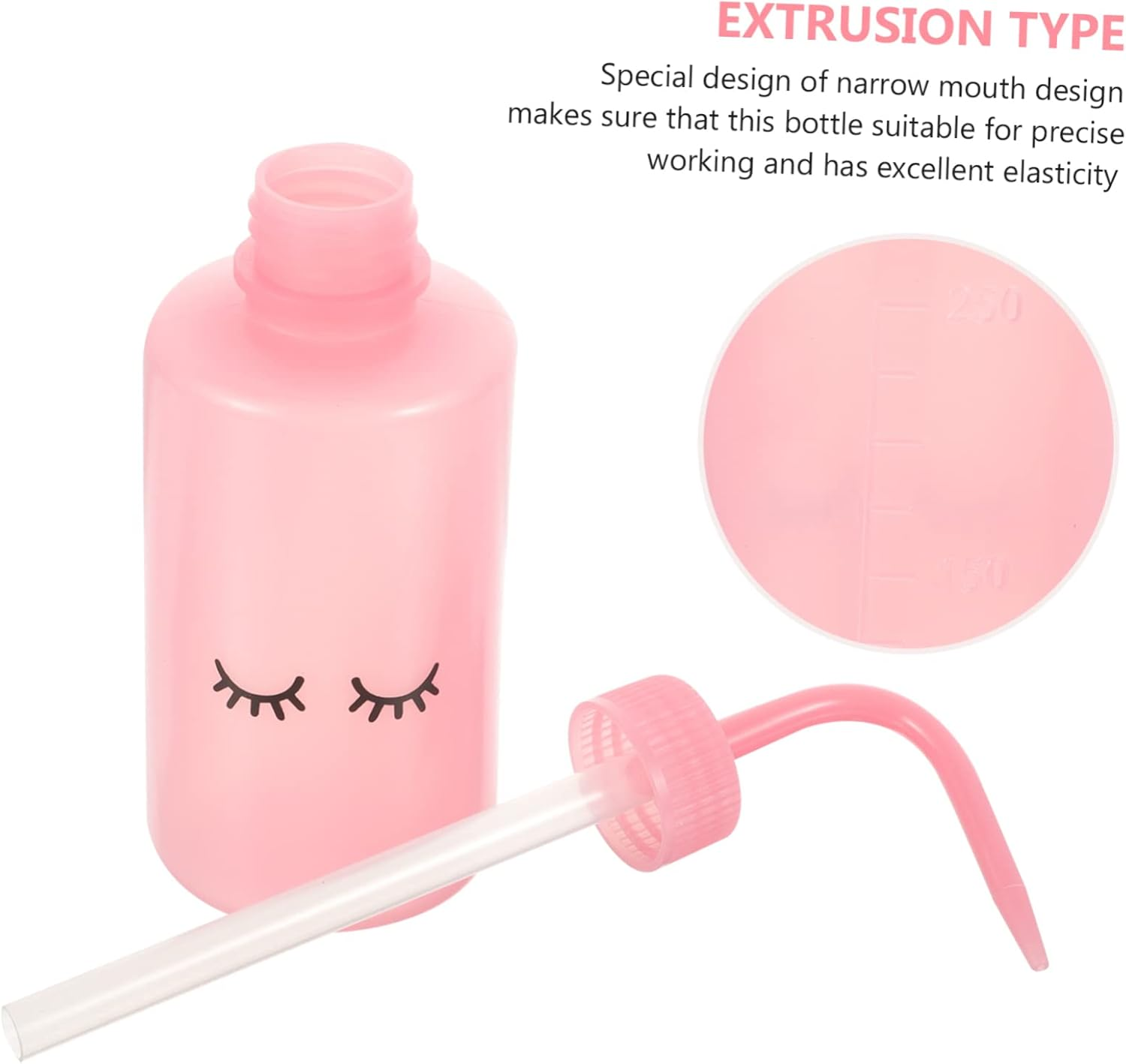 Kisangel 4Pcs Eyelashes Washing Bottles Portable Squeeze Plant Watering Bottles Angled Neck for Care and Precise Watering Design image number 1