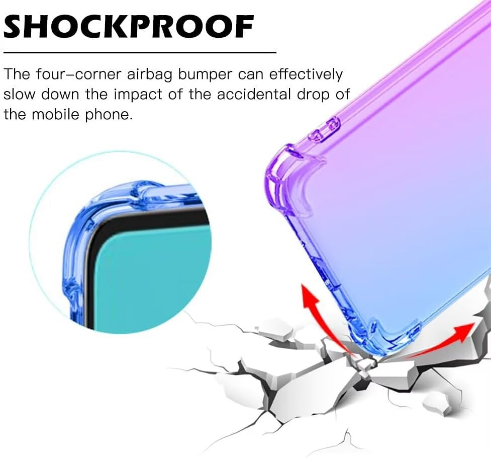 COMAKU Vivo X200 Pro Case - Ultralight Slim TPU Mobile Phone Case with Shockproof Protection, Stylish, Transparent Gradient Design for Vivo X200 Pro - Purple Blue