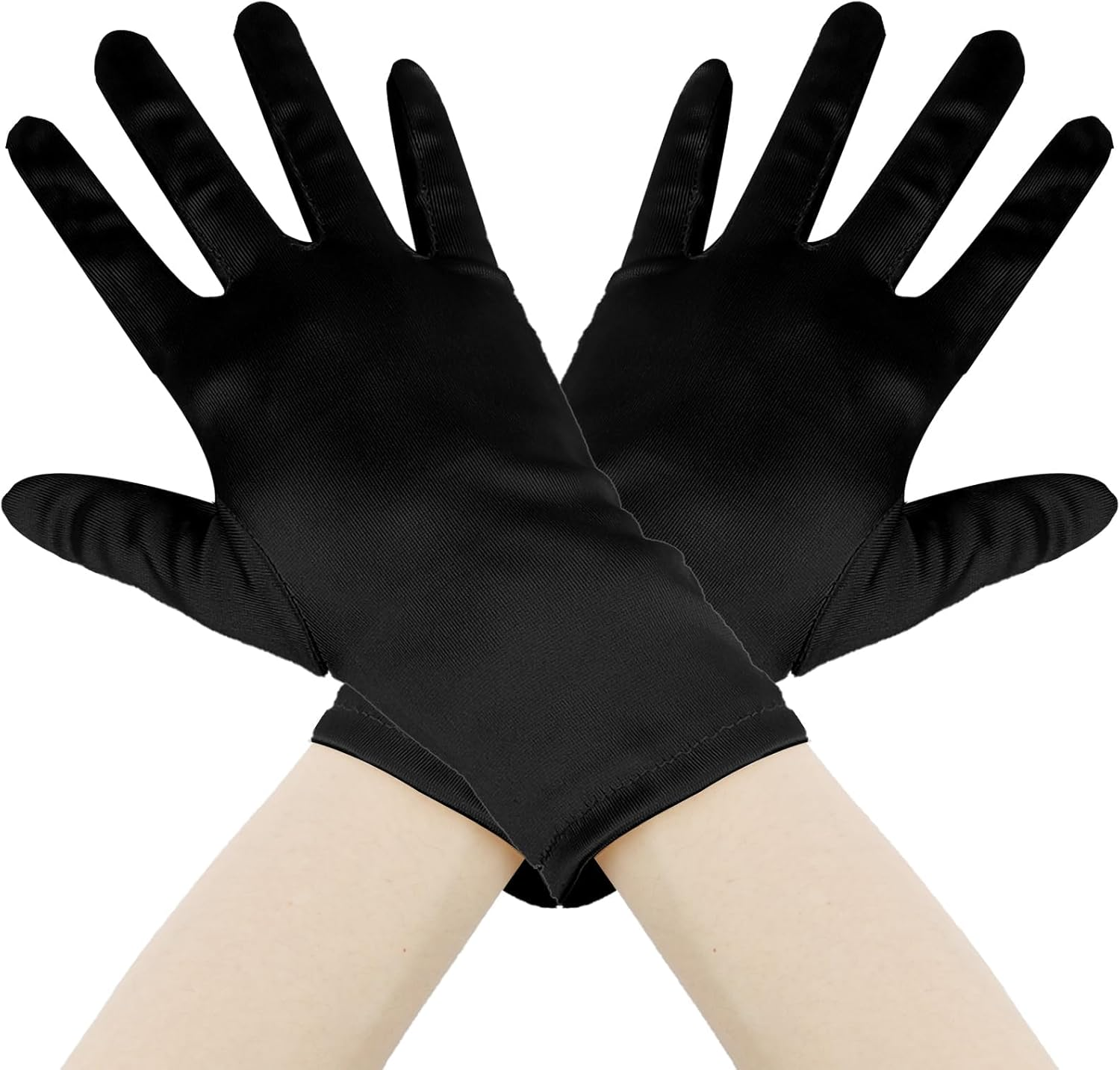 Satin Silk Opera Gloves for Women - Formal Dress Party Wedding Dance Princess Adult Evening Party 1920S,Halloween Opera Cosplay Costume