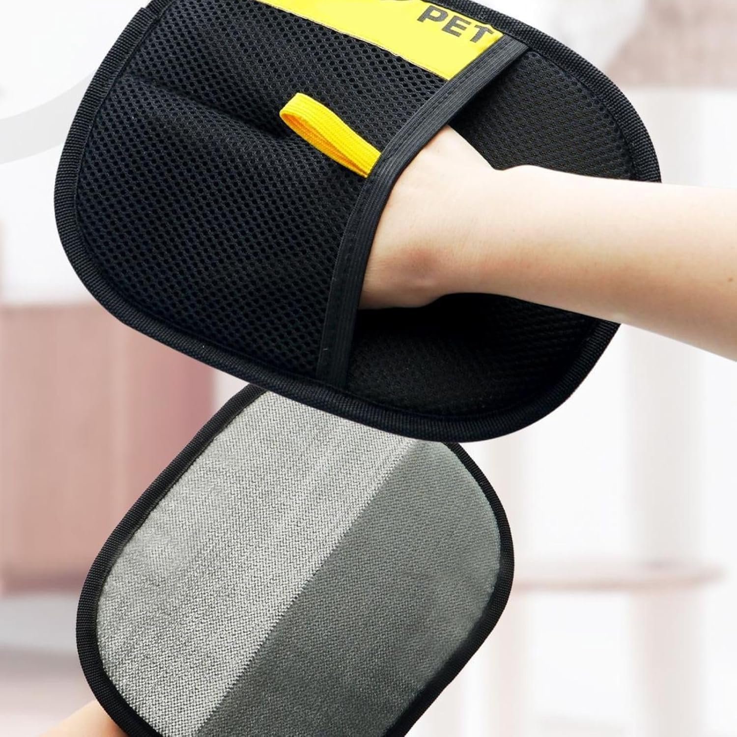 1 Pcs Pets Double-Sided Pet Grooming Gloves,Pet Grooming Gloves,Cat Grooming Gloves for Dogs,Double Sided Grooming Gloves for Pets,Pet Hair Remover Gloves,Pet Fur Cleaning Gloves image number 2