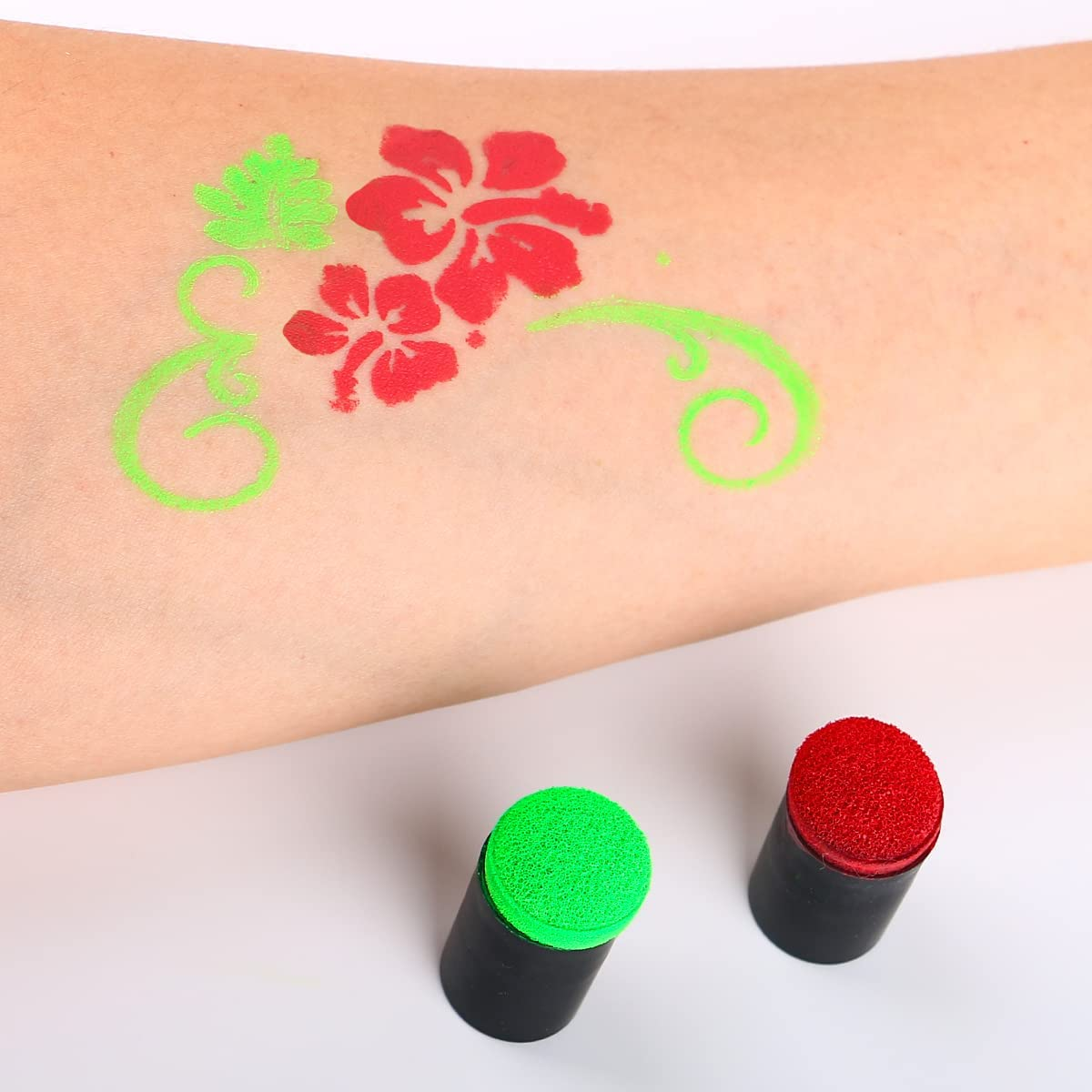 Bowitzki Finger Sponge Daubers Foam with Box Face Paint Sponges Painting Craft Set Finger Paint Drawing Chalk Fingers Painting (25 Pieces) image number 5