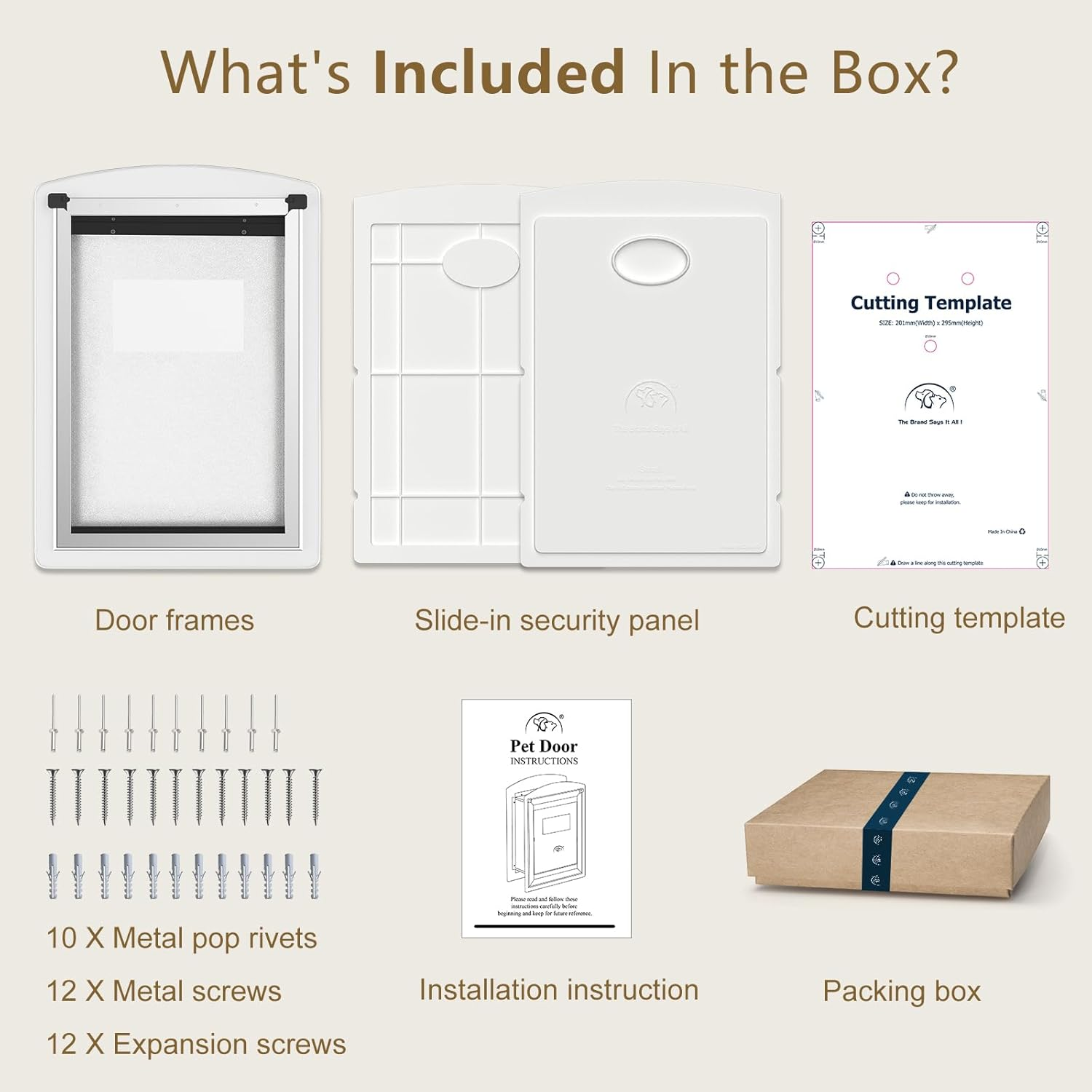 MAVRICPOWER Cat Door for Wall, Energy Efficient Cat Door with Steel Frame and Telescoping Tunnel, Double Magnetic Soft Flaps and Two Sliding Lock Panels, Easy to Install, Snow White, Small image number 3