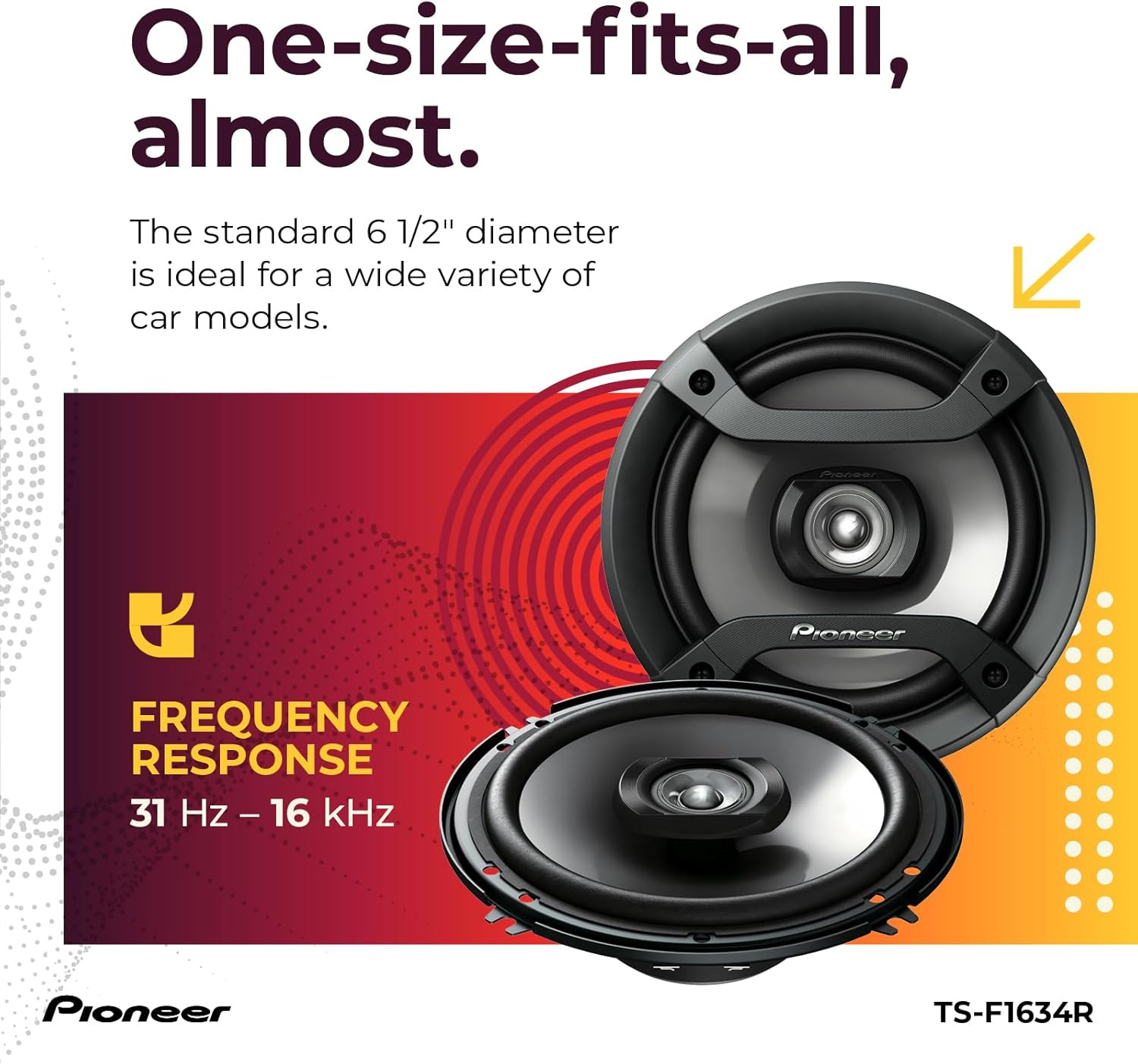 Pioneer TS-F1634R 6.5" 200W 2-Way Speakers image number 5