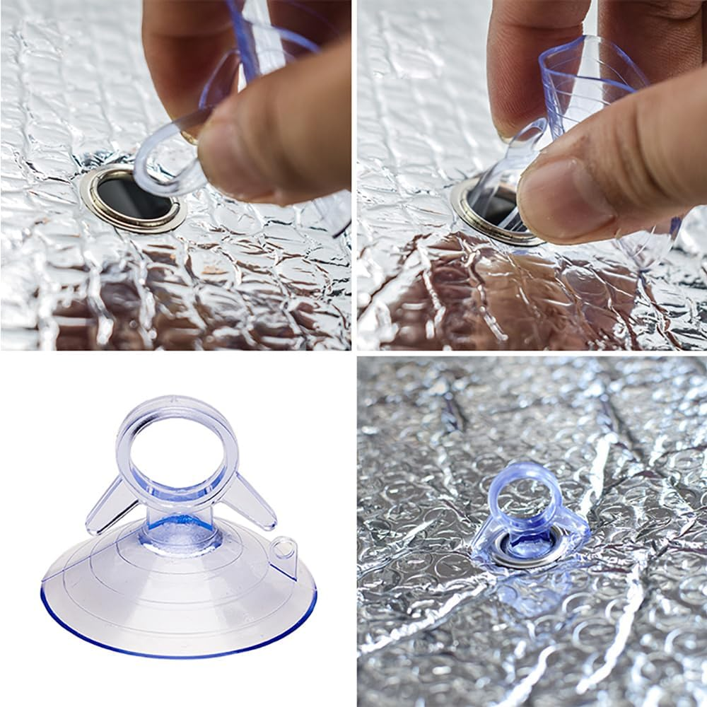 50PCS Dovetail Suction Cups Car Sunshade Suction Cup Clear Suckers Cups image number 2