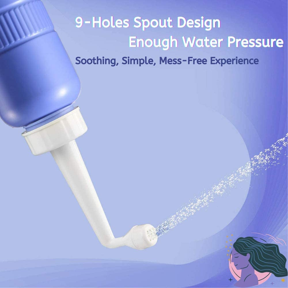 Peri Bottle for Postpartum Care Essentials Perineal Spray Squirt Upside down Bottle Feminine Postpartum Care,Clean, Perineal Recovery New Mom &Baby 2 Detachable Nozzles Portable Personal Hygiene Bidet Kit image number 2